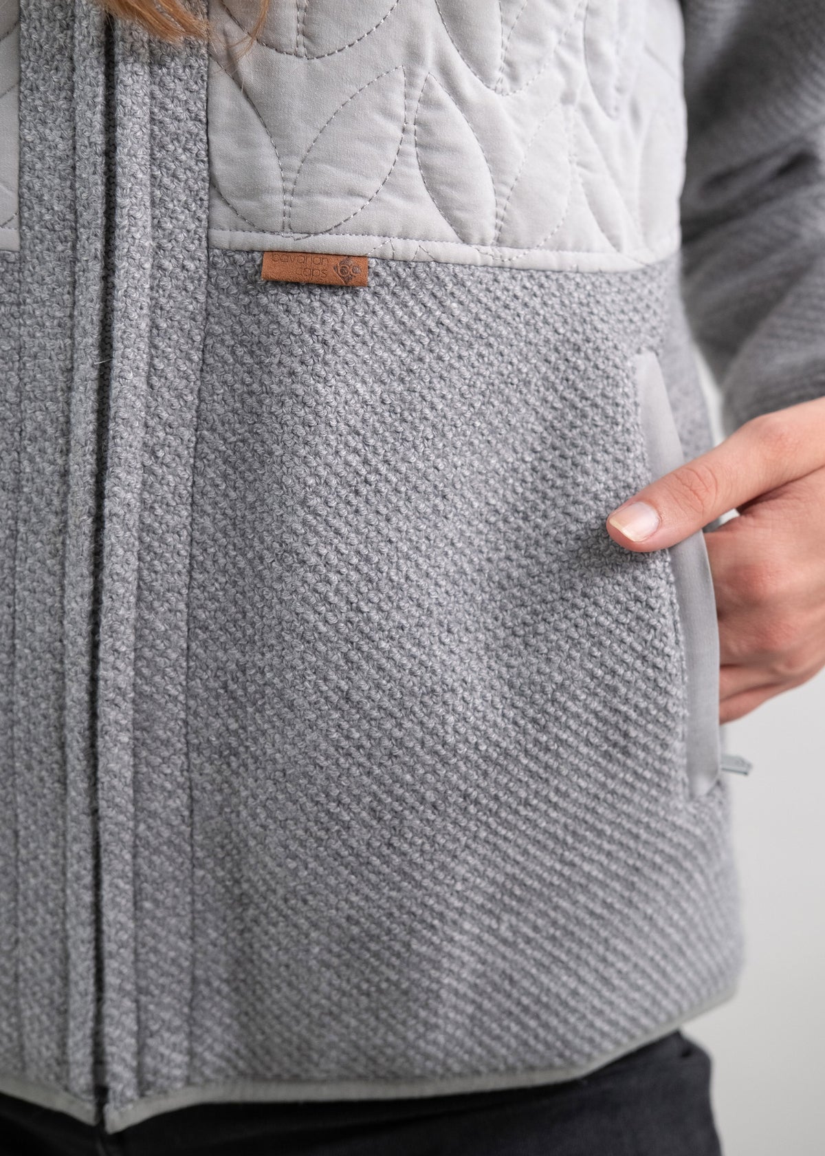 Stepp-Strickjacke "Marlies" - hellgrau (Damen)
