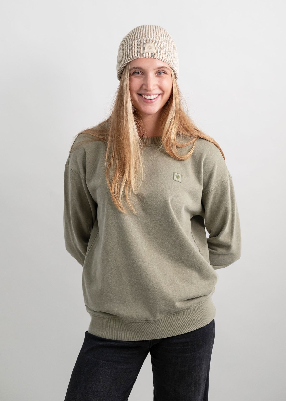 Sweater "Edelweiß: Core Collection" - khaki (Damen)