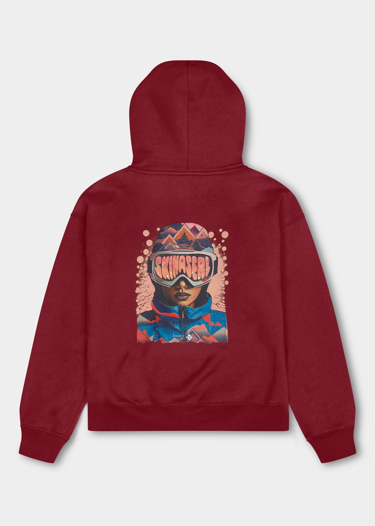 Hoodie "Skihaserl" - weinrot