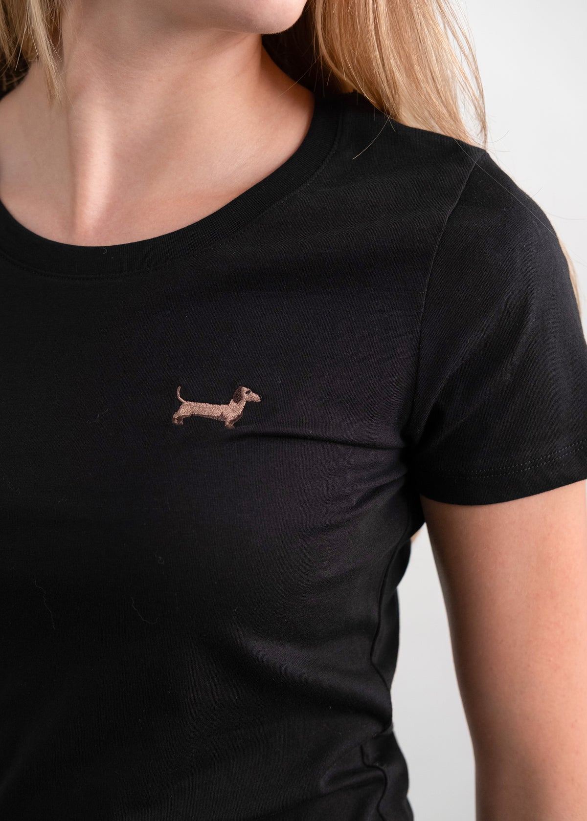 T-Shirt "Dackel" - schwarz (Damen)