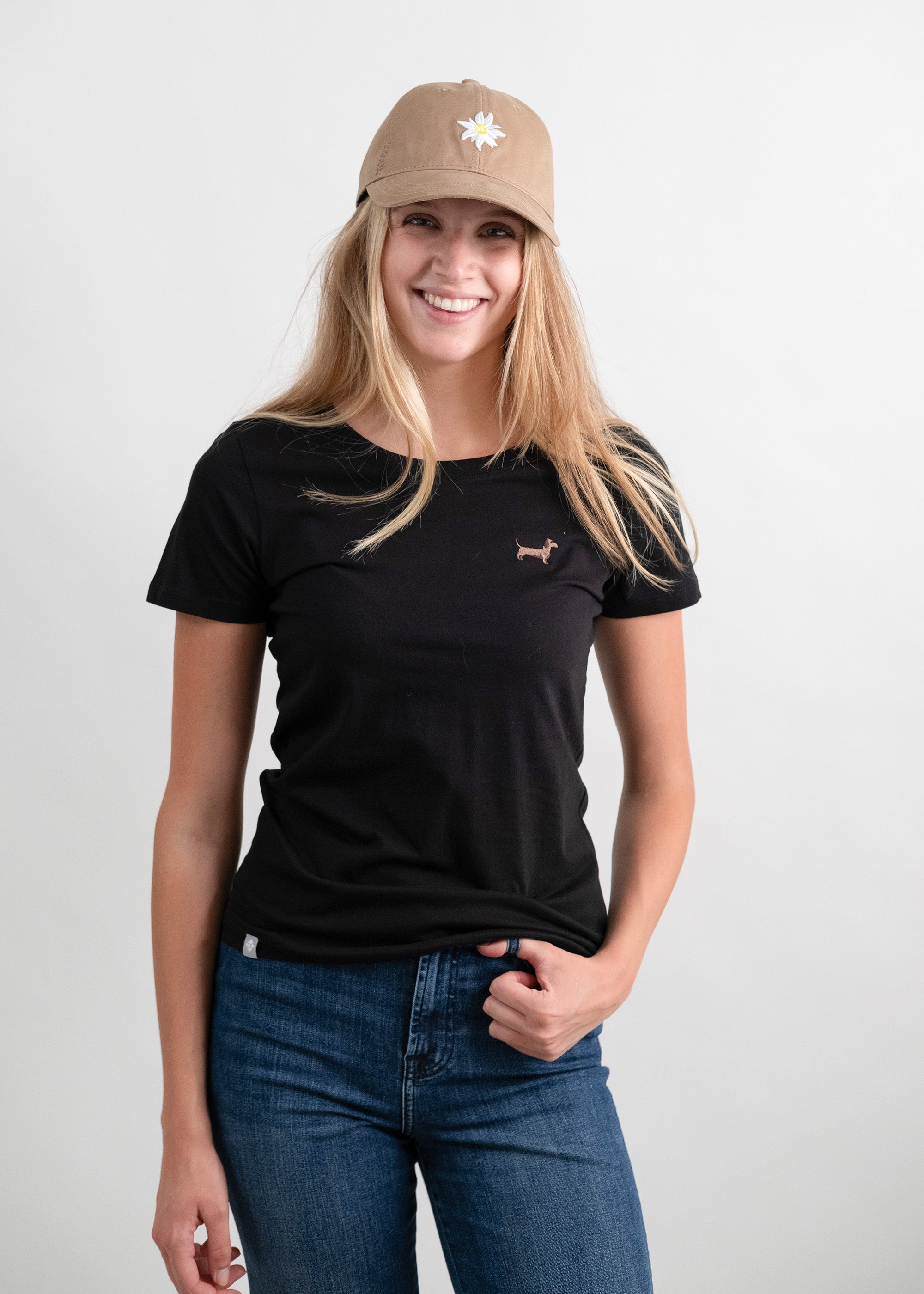 T-Shirt "Dackel" - schwarz (Damen)