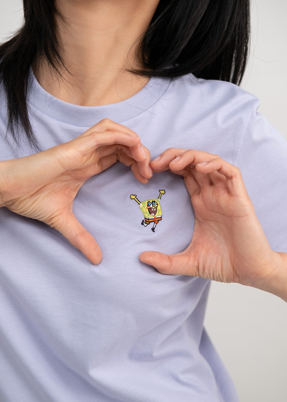 T-Shirt "SpongeBob: Jippie" - lavendel (Damen)