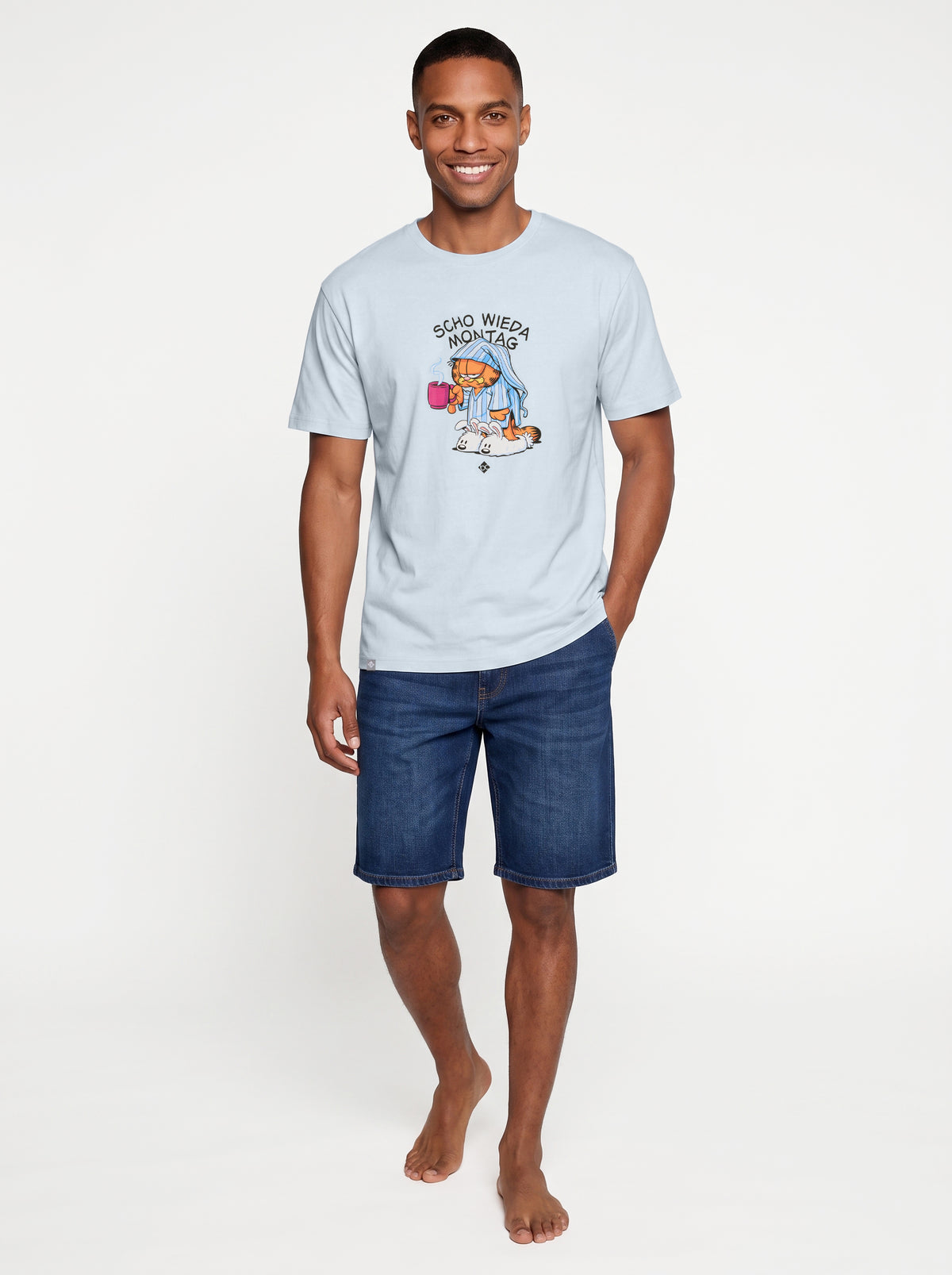 T-Shirt "Garfield: Monday Mood" - eisblau