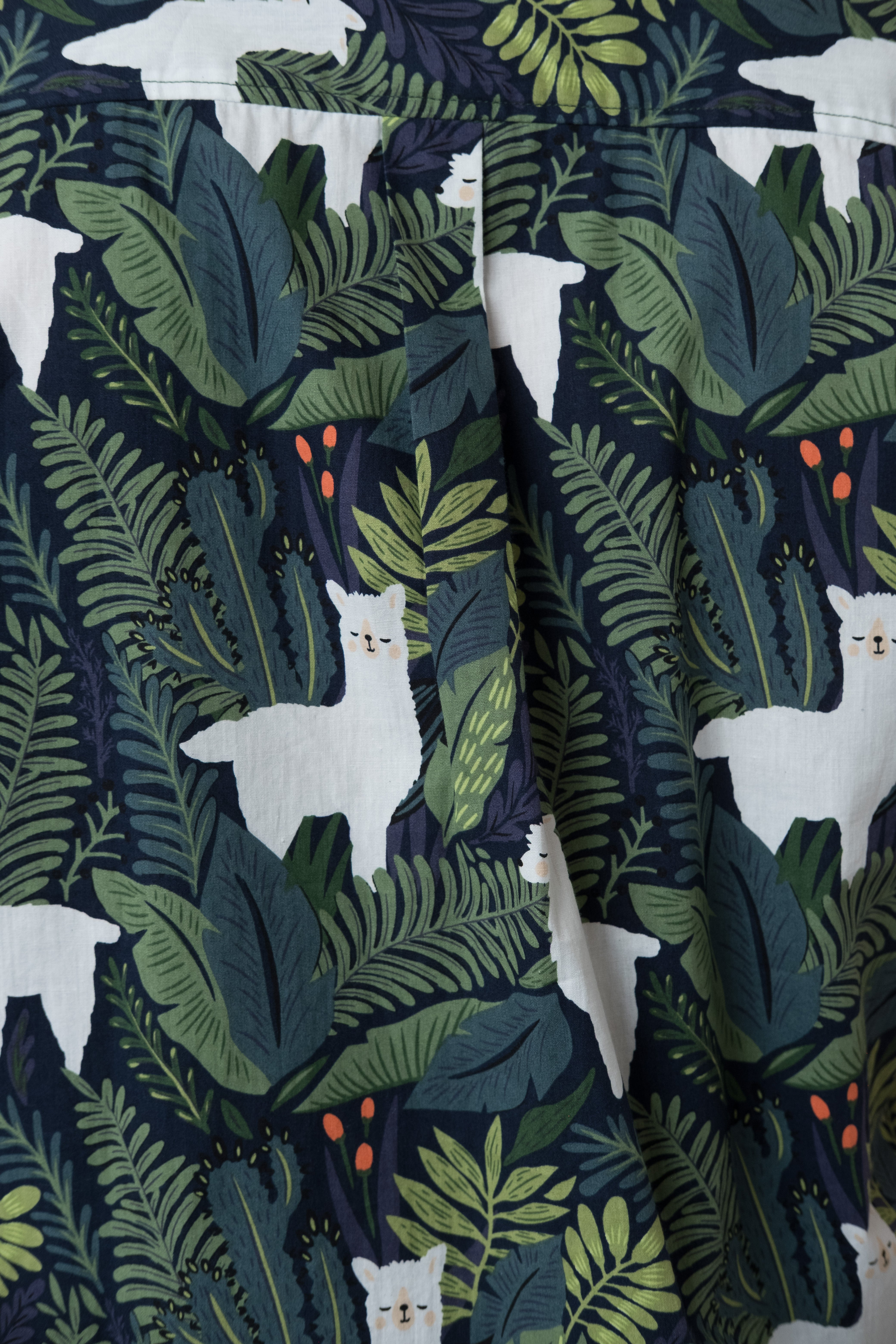 Hemd "Alpaka" - dunkelblau/grün