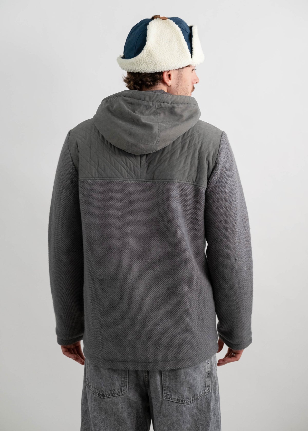 Stepp-Strickjacke "Michl" - dunkelgrau