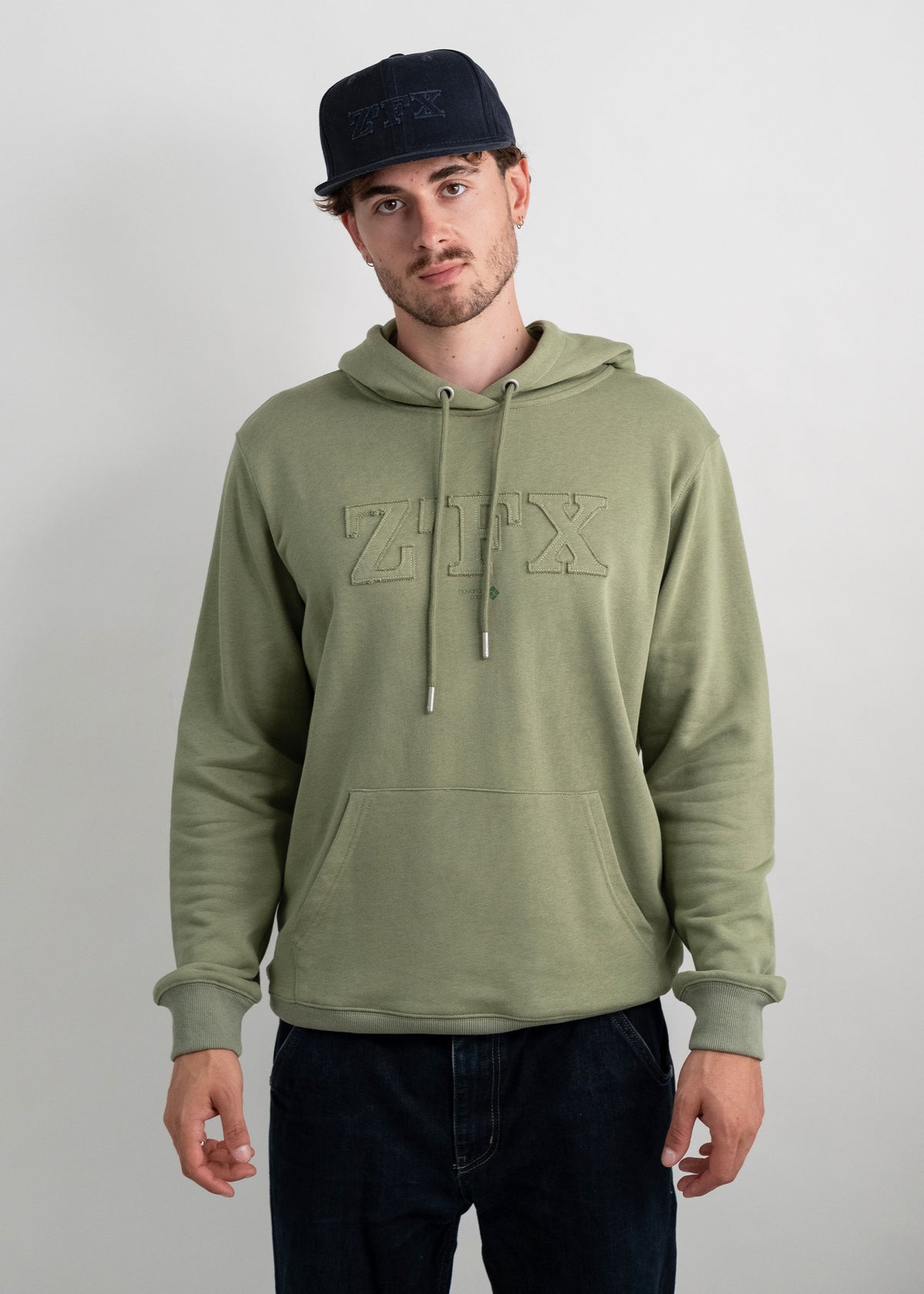 Hoodie "ZFX" - khaki