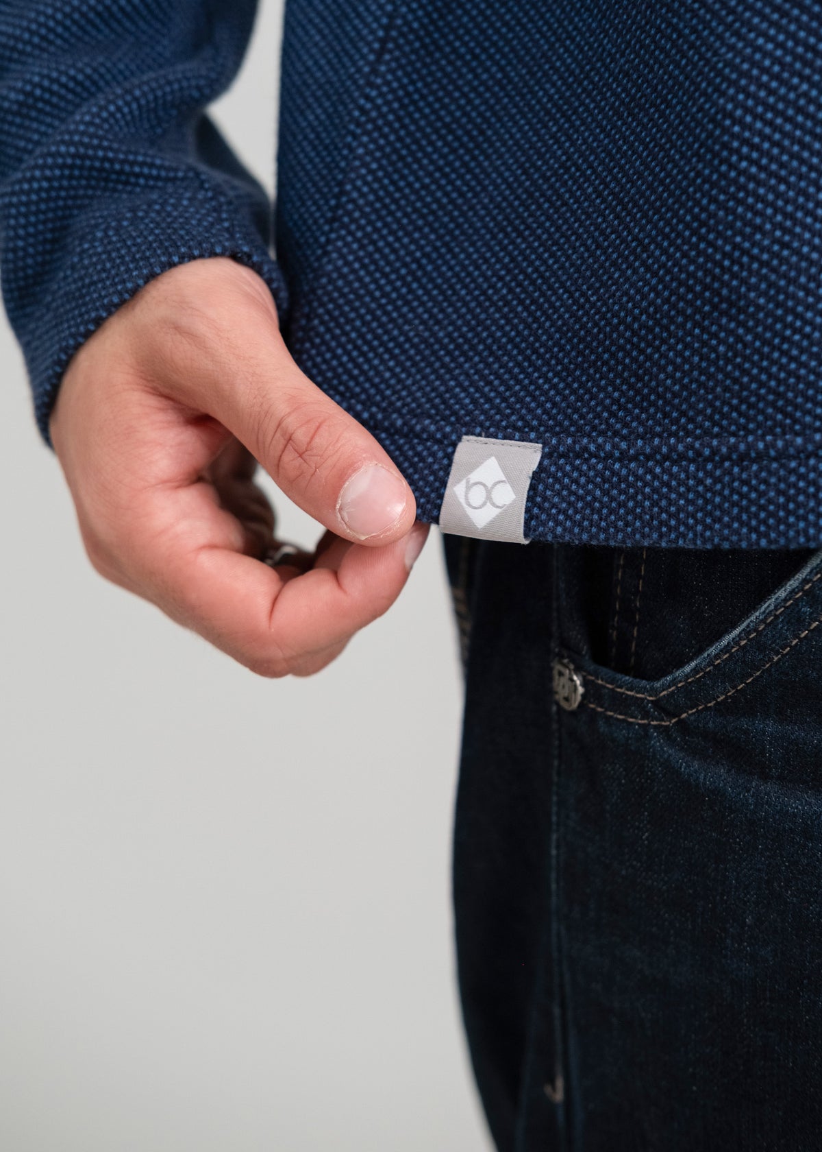 Poloshirt "Edelweiß Feinstrick Langarm" - dunkelblau