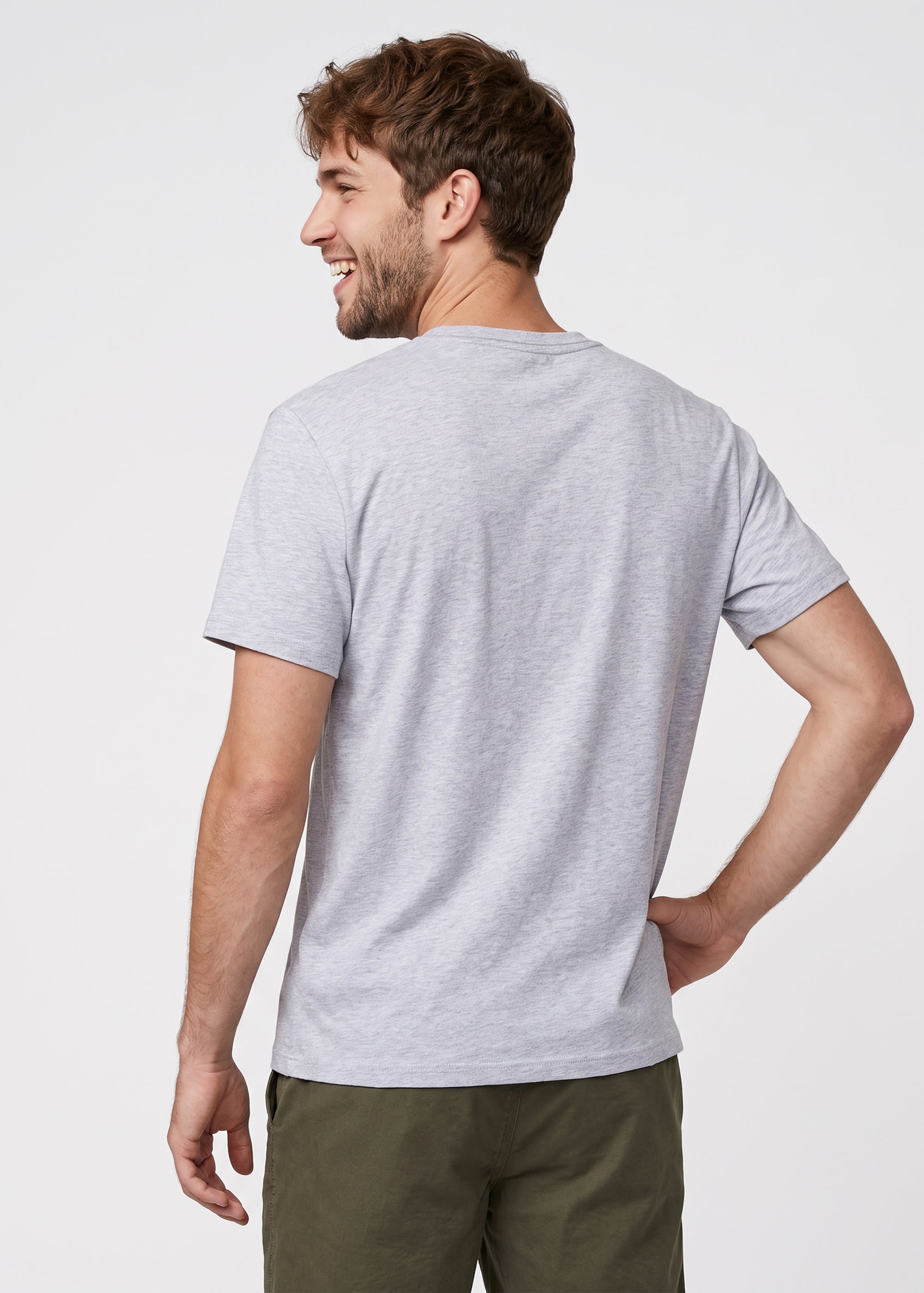 T-Shirt "Rennradler" - hellgrau