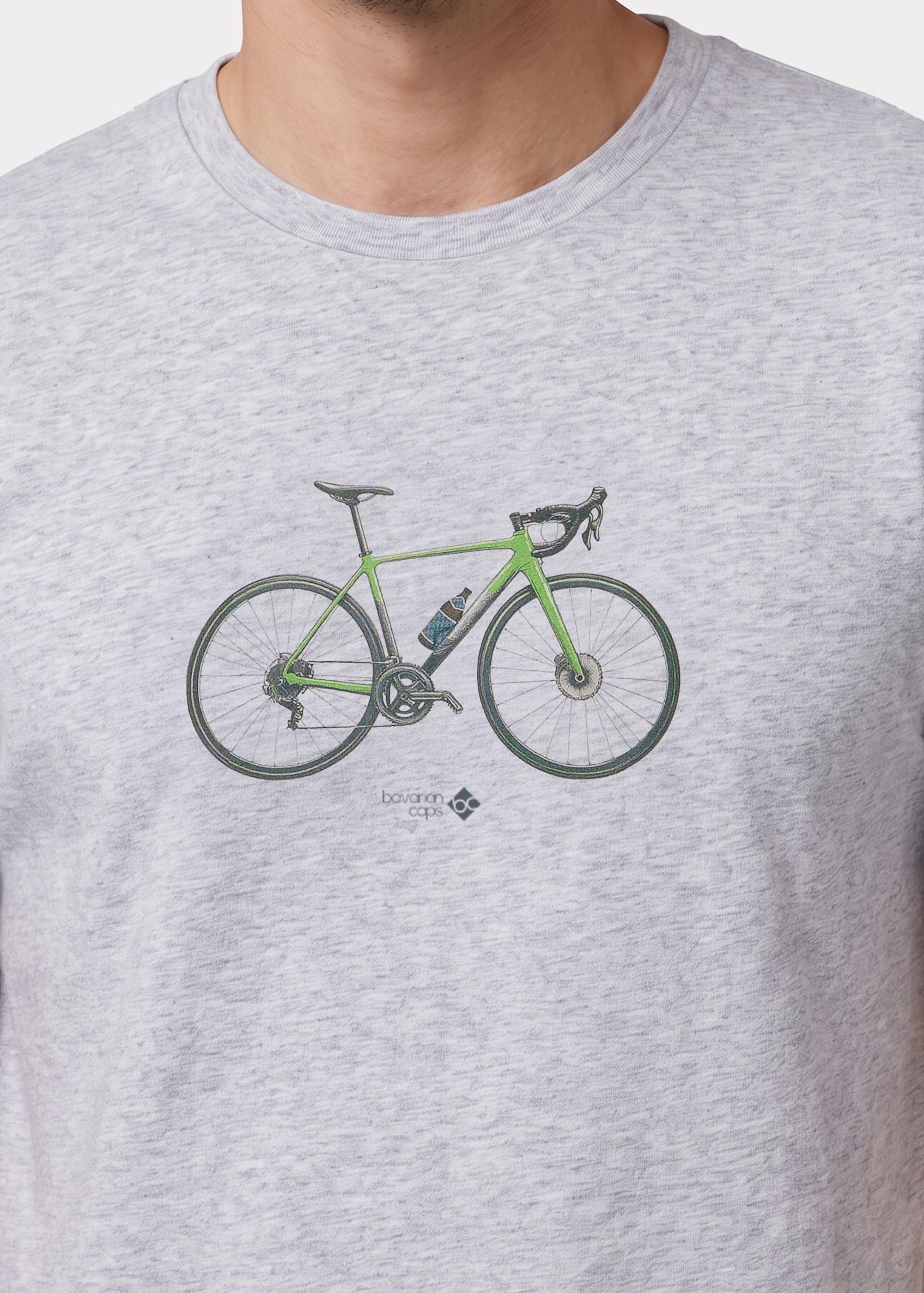 T-Shirt "Rennradler" - hellgrau