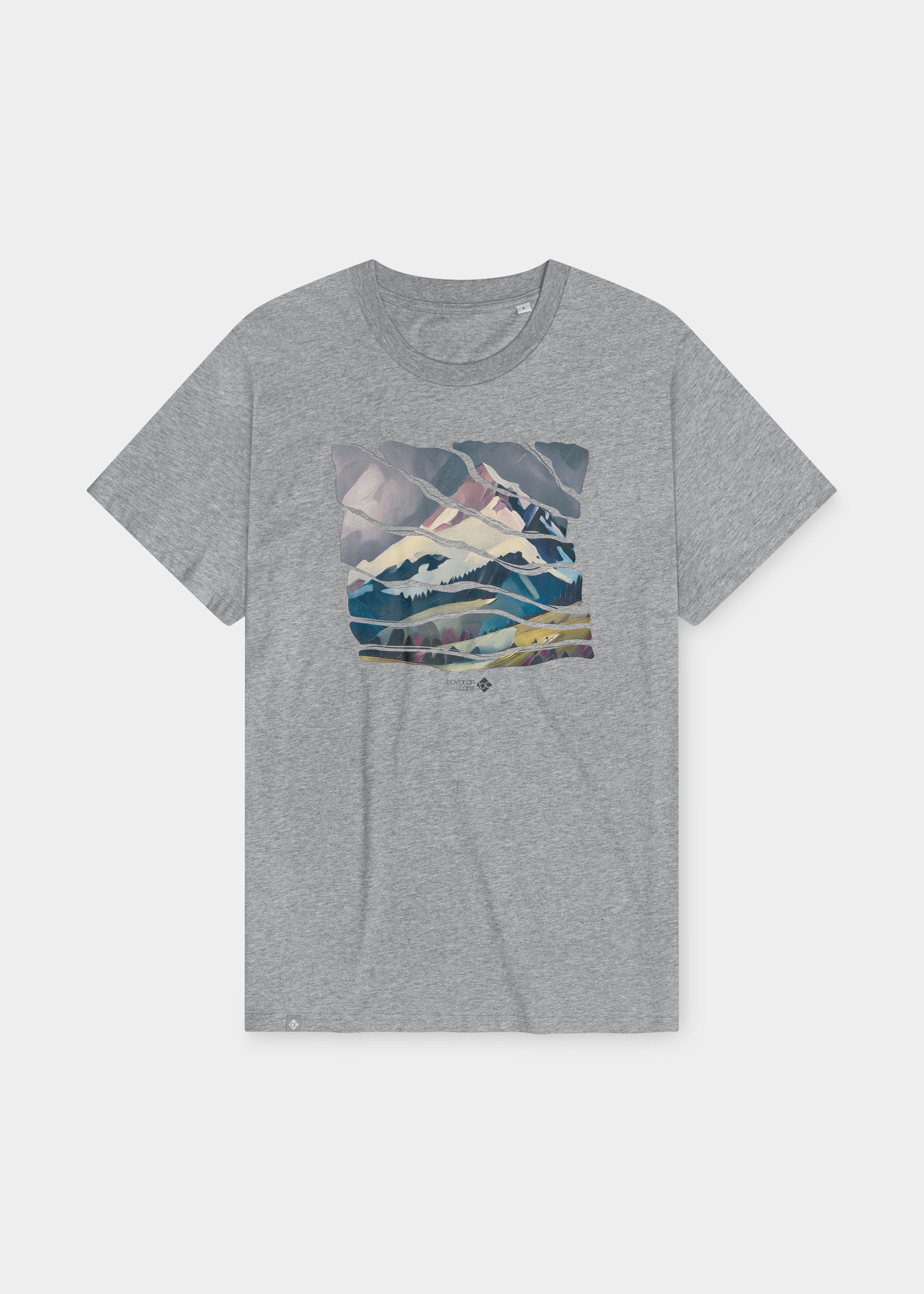 T-Shirt "Wintergipfel" - hellgrau-meliert