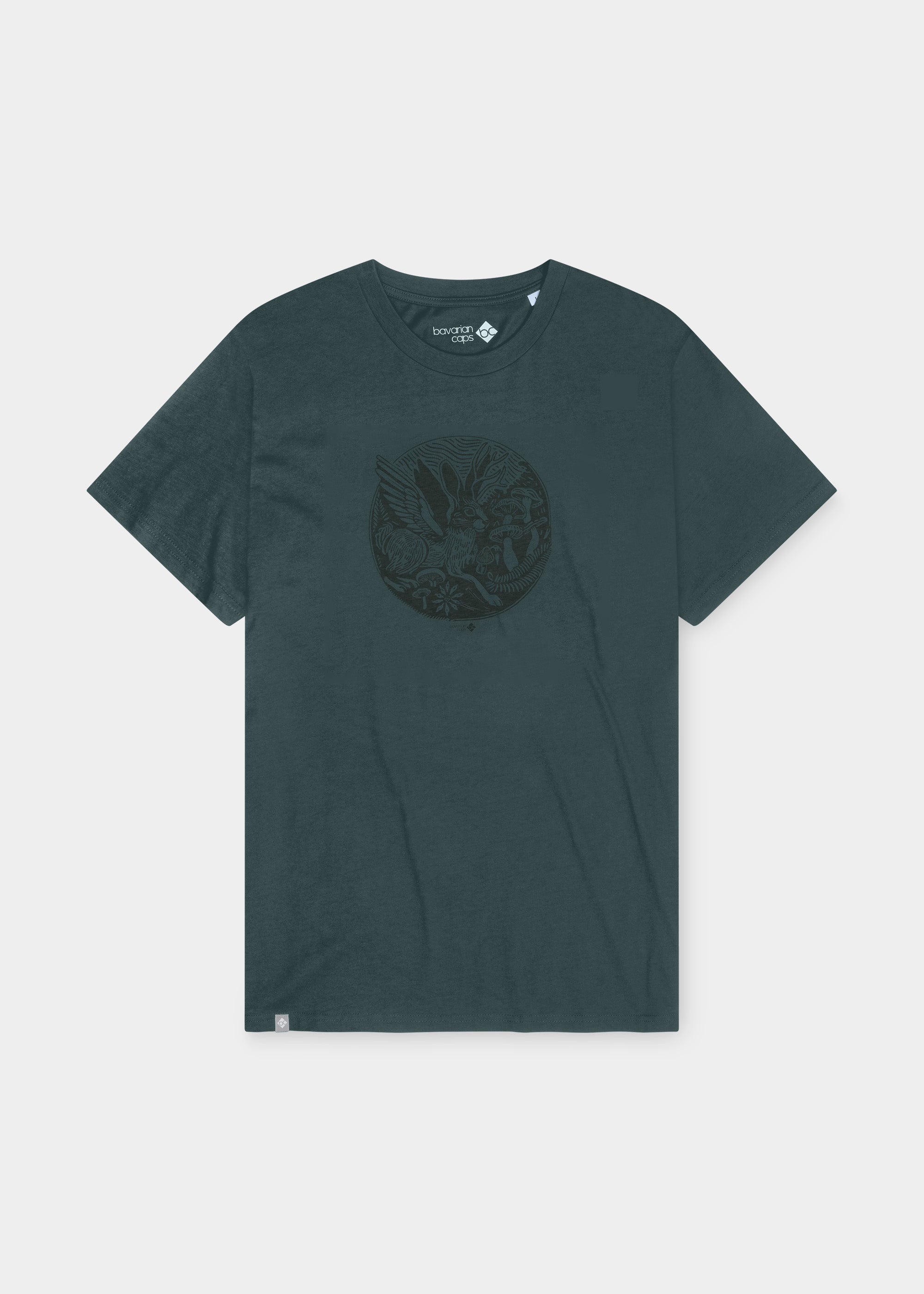 T-Shirt "Woipadinga Linoprint" - anthrazit