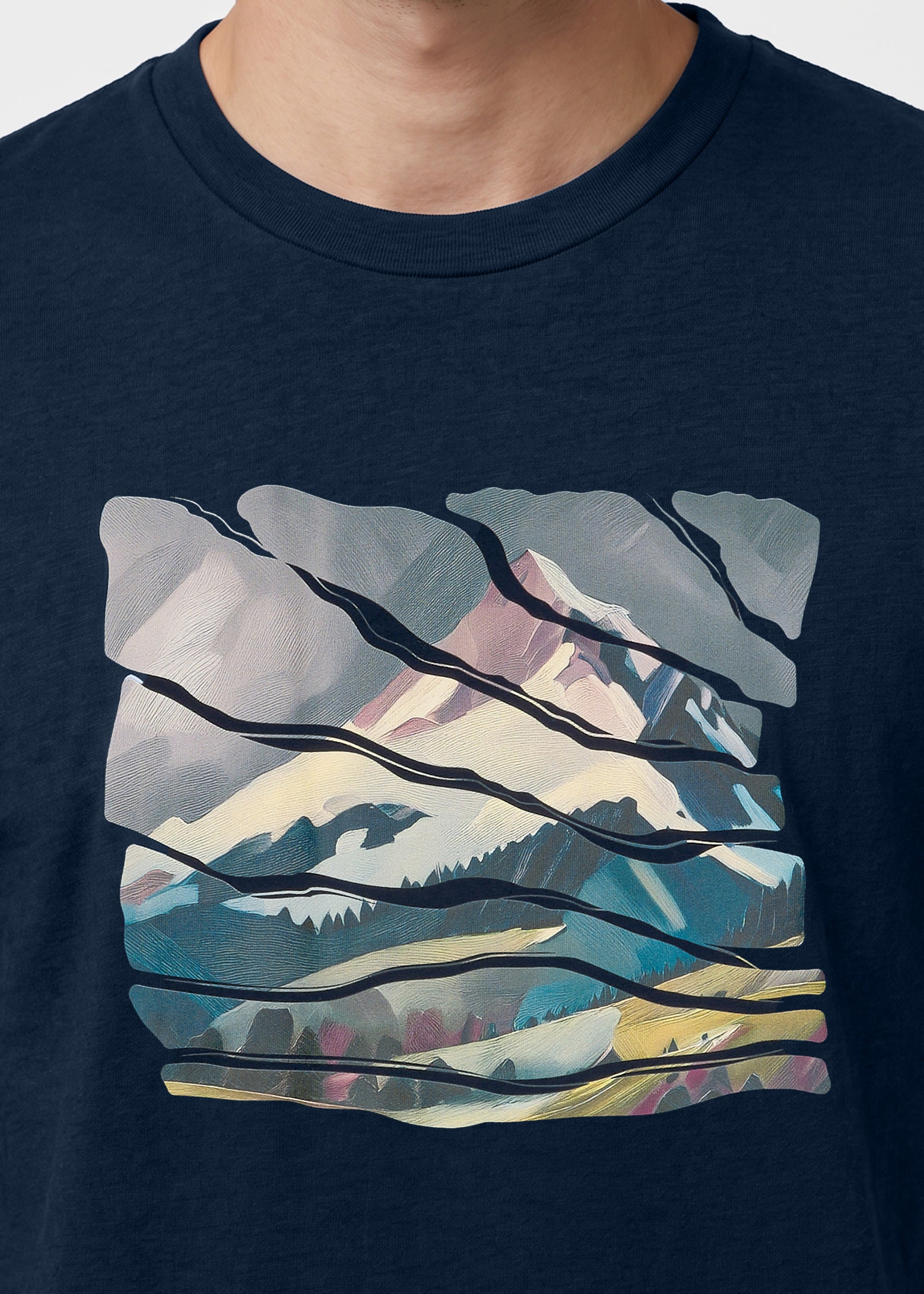 T-Shirt "Wintergipfel" - dunkelblau
