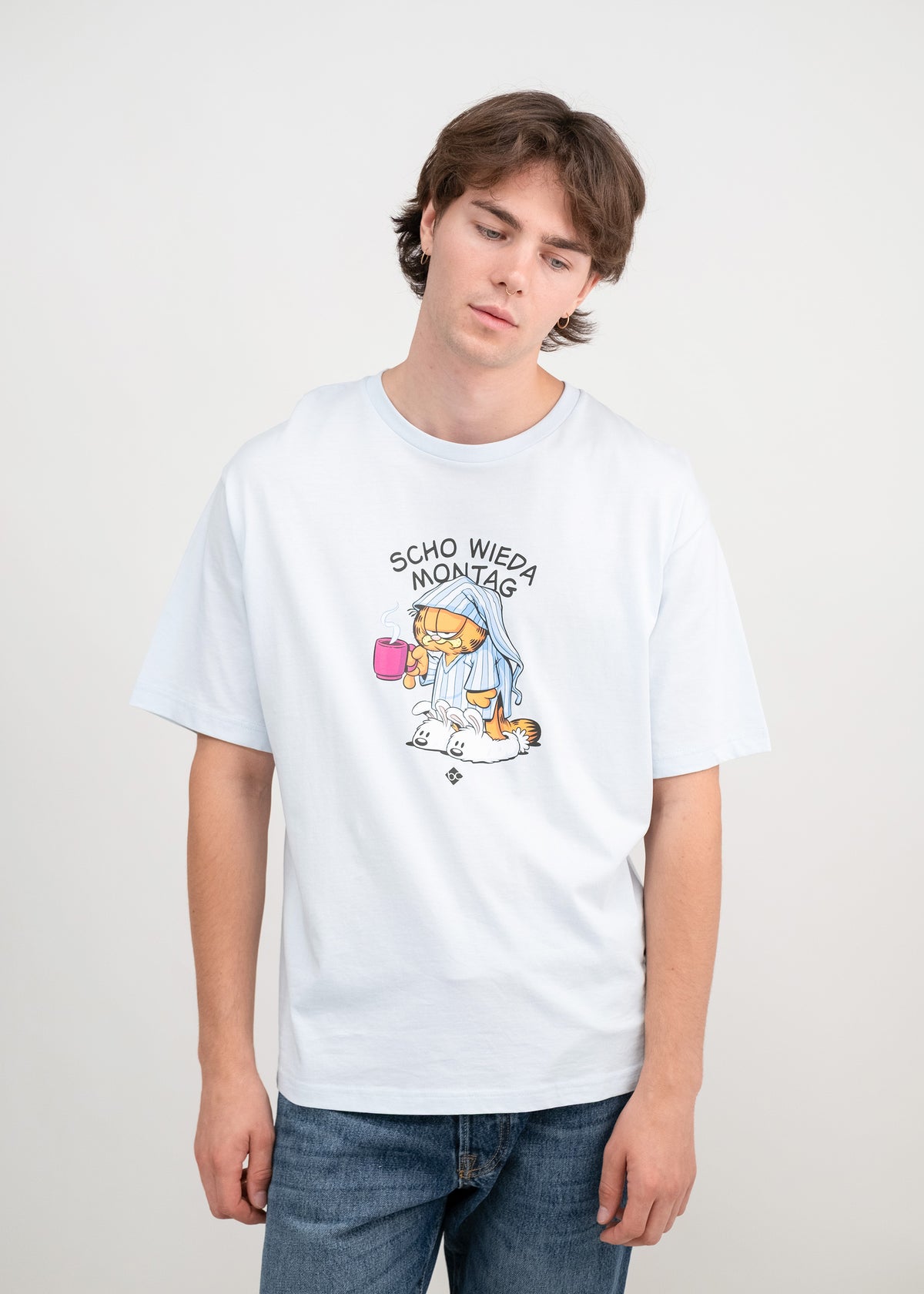 T-Shirt "Garfield: Monday Mood" - eisblau
