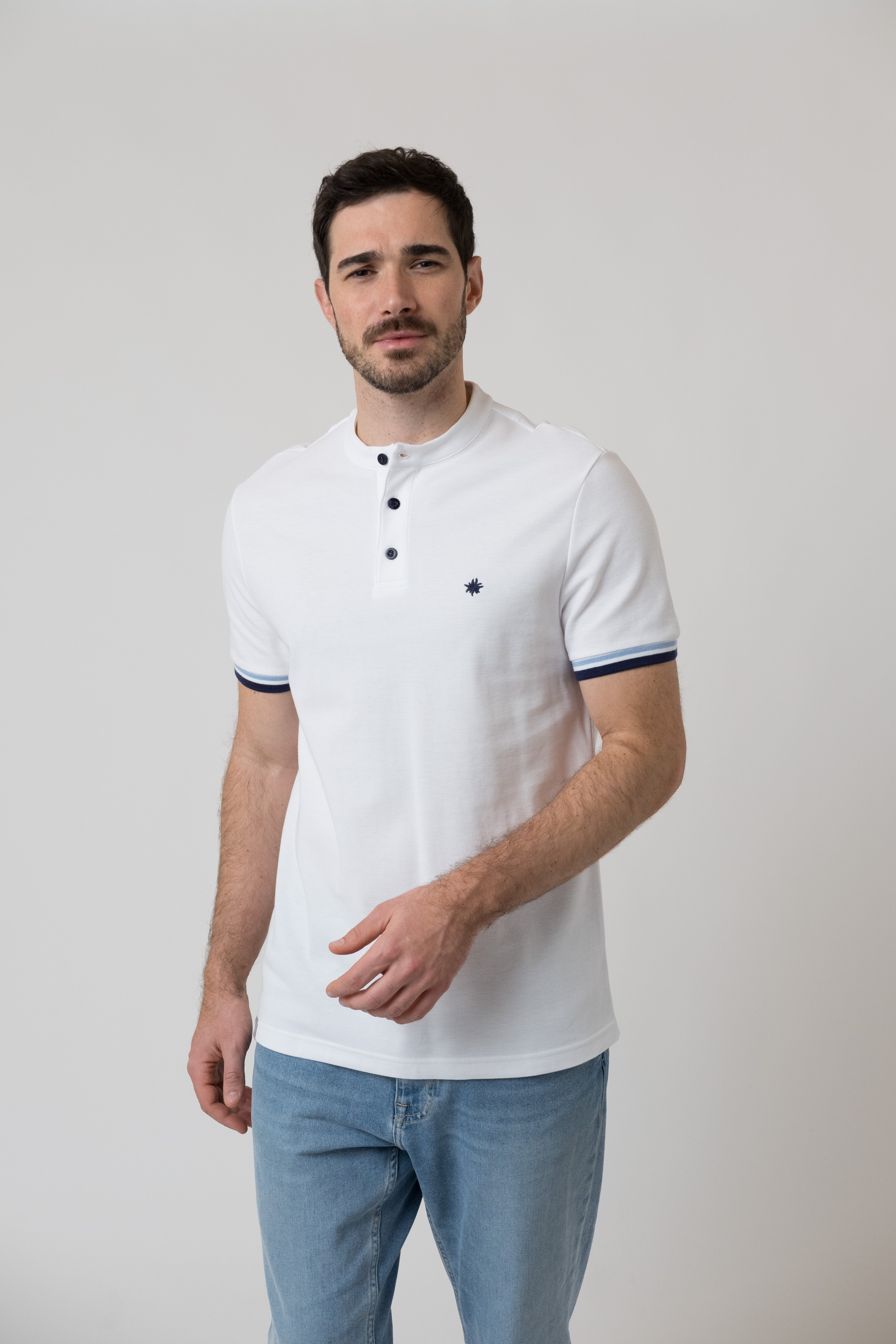 Poloshirt "Edelweiß" - weiß