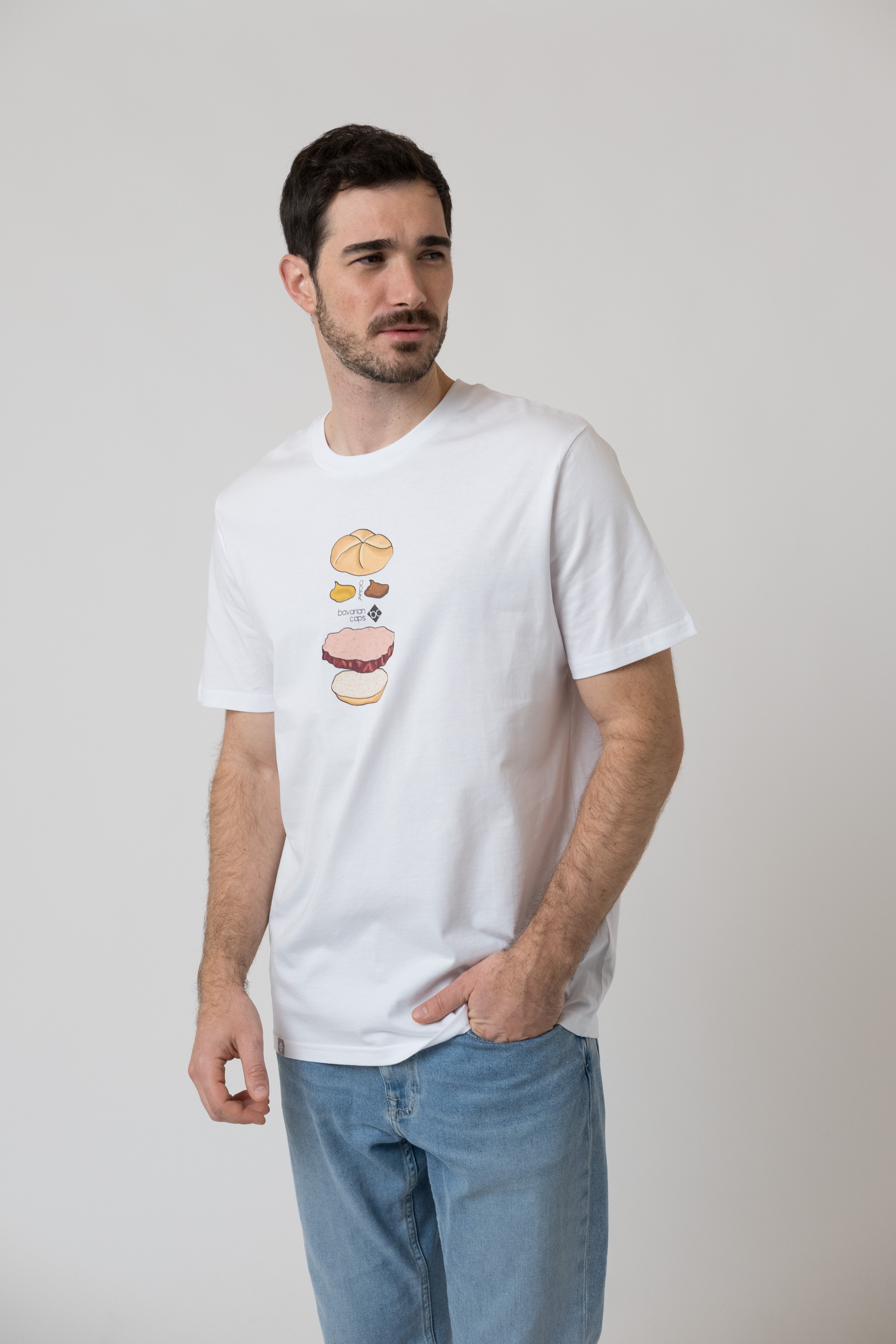 T-Shirt "Bavarian Burger" - weiß