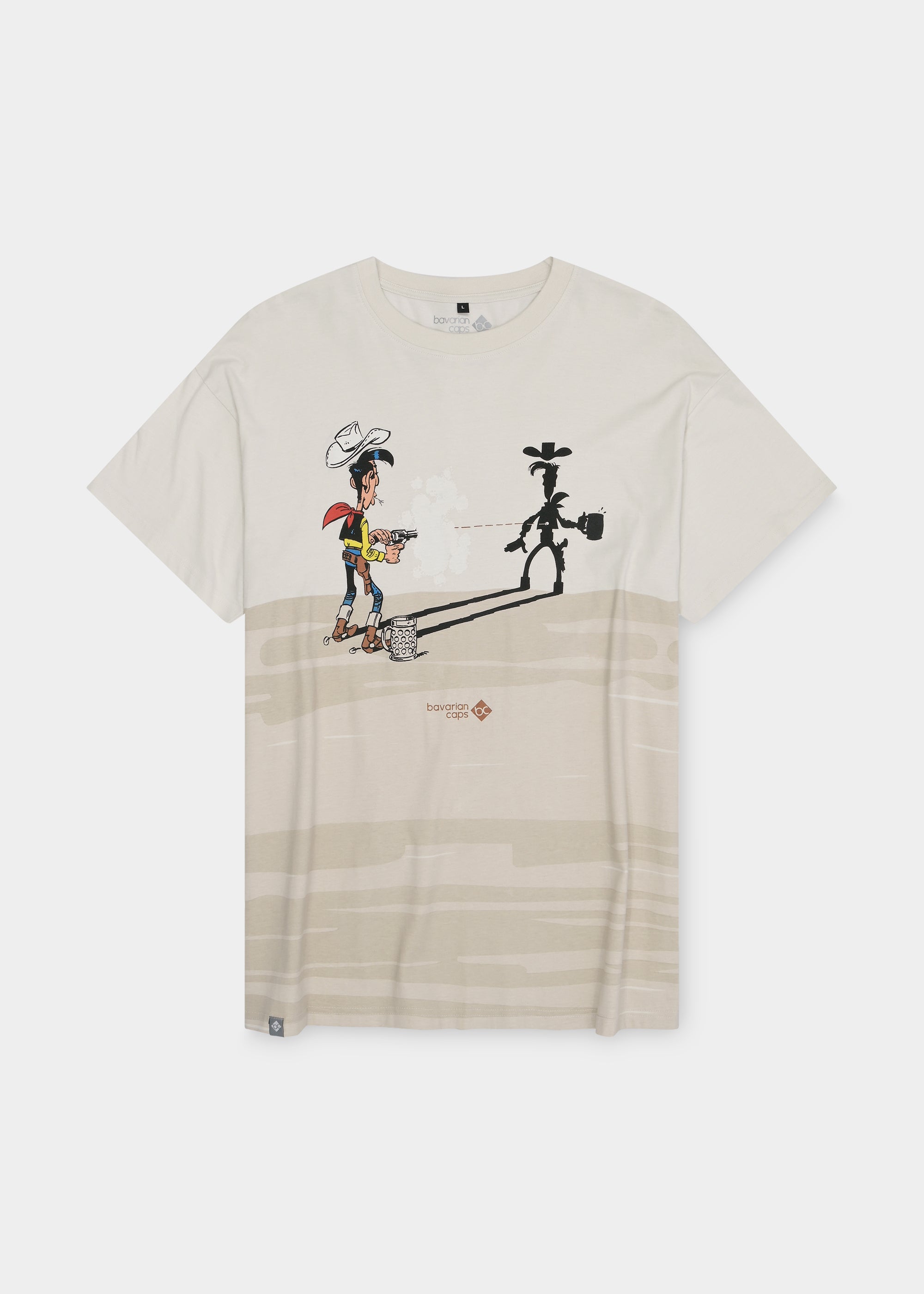 T-Shirt "Lucky Luke: Schatten" - beige
