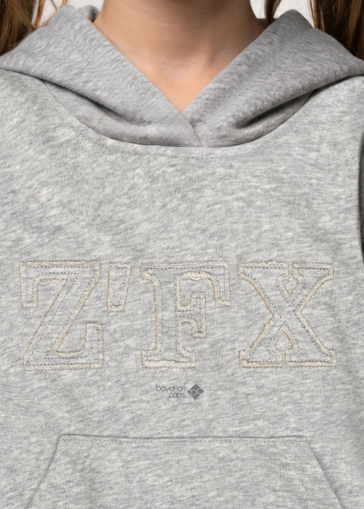 Hoodie "ZFX" - grau-meliert (Kinder)