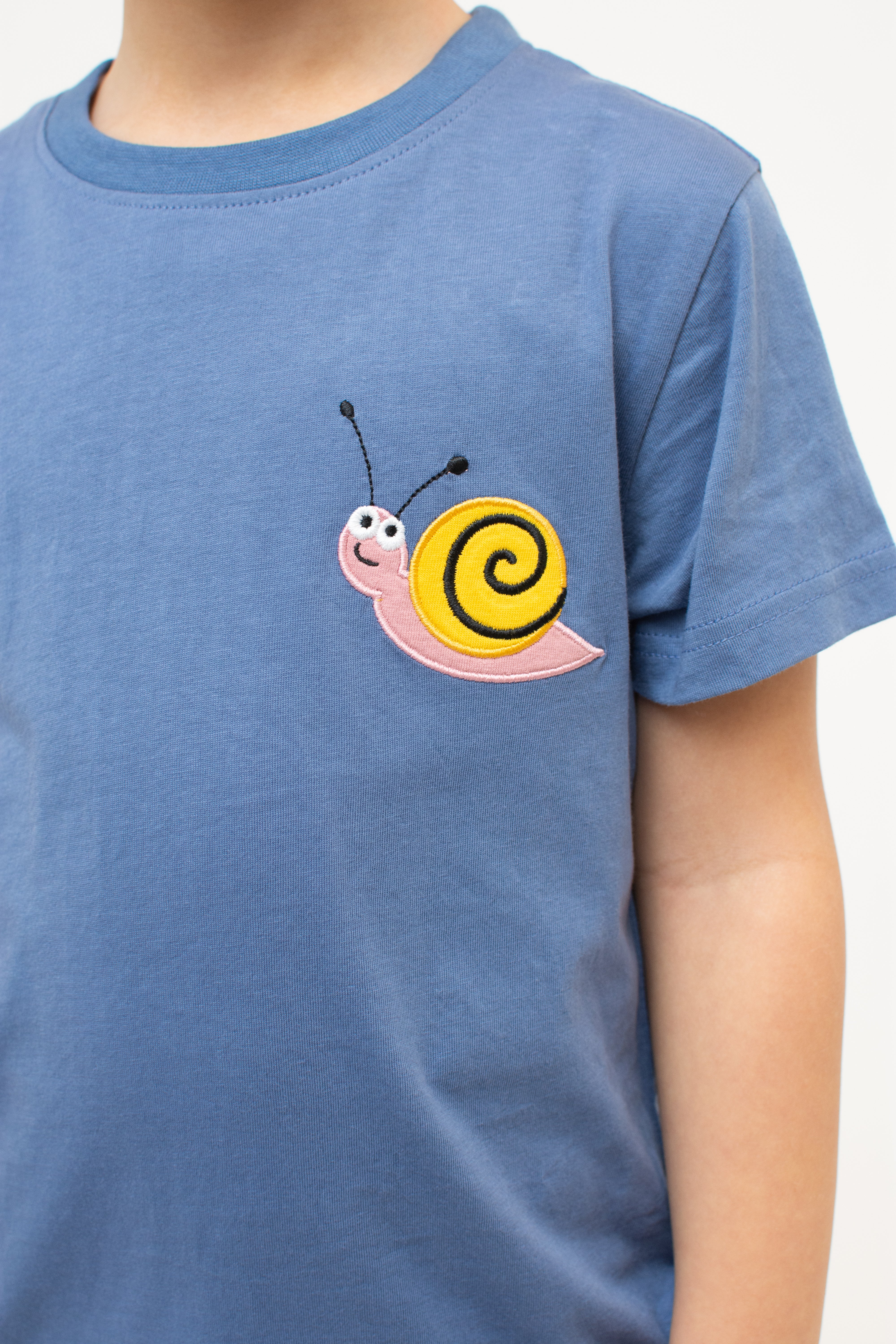 T-Shirt "Schnecke" - blau (Kinder)