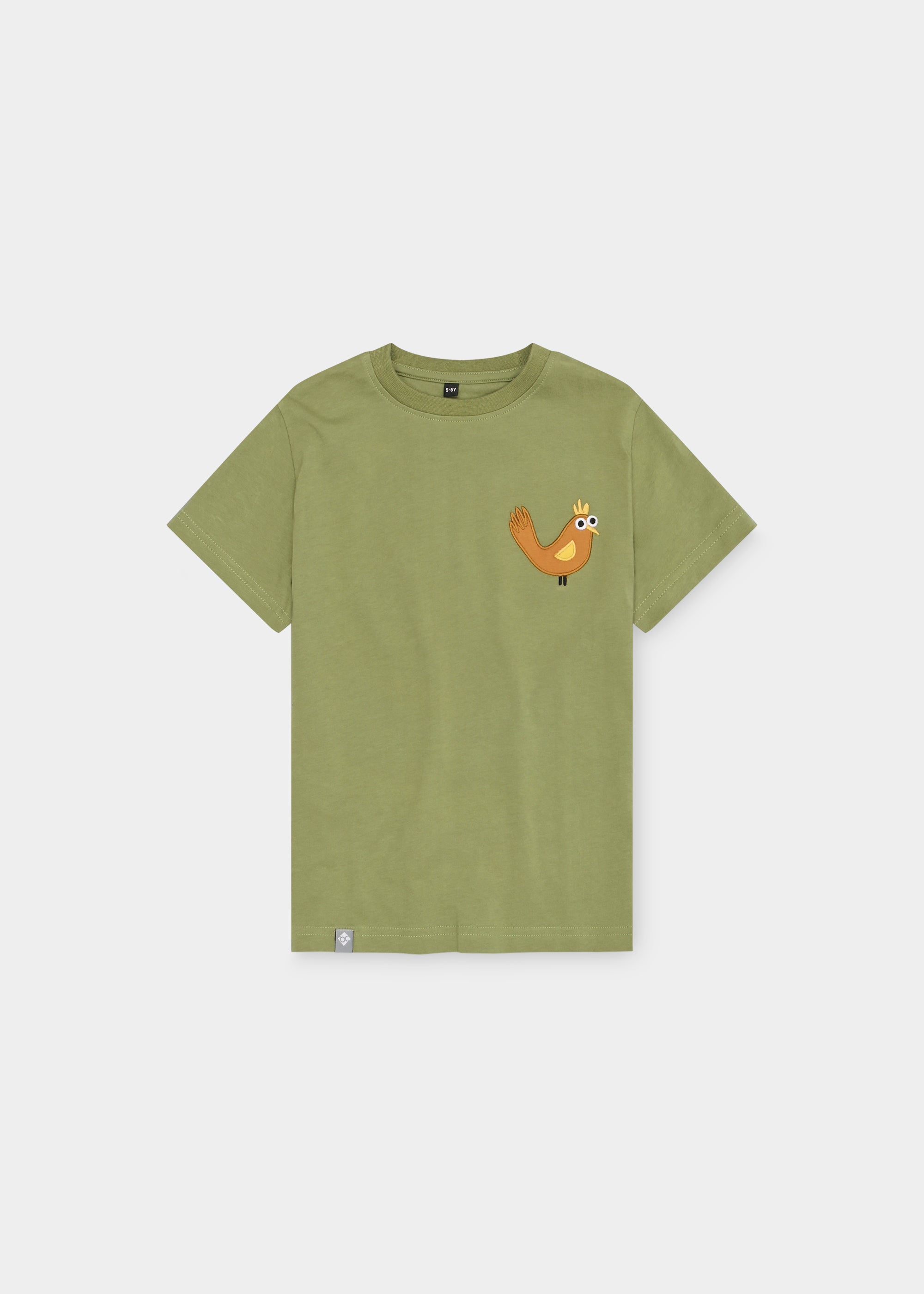 T-Shirt "Huhn" - olivgrün (Kinder)