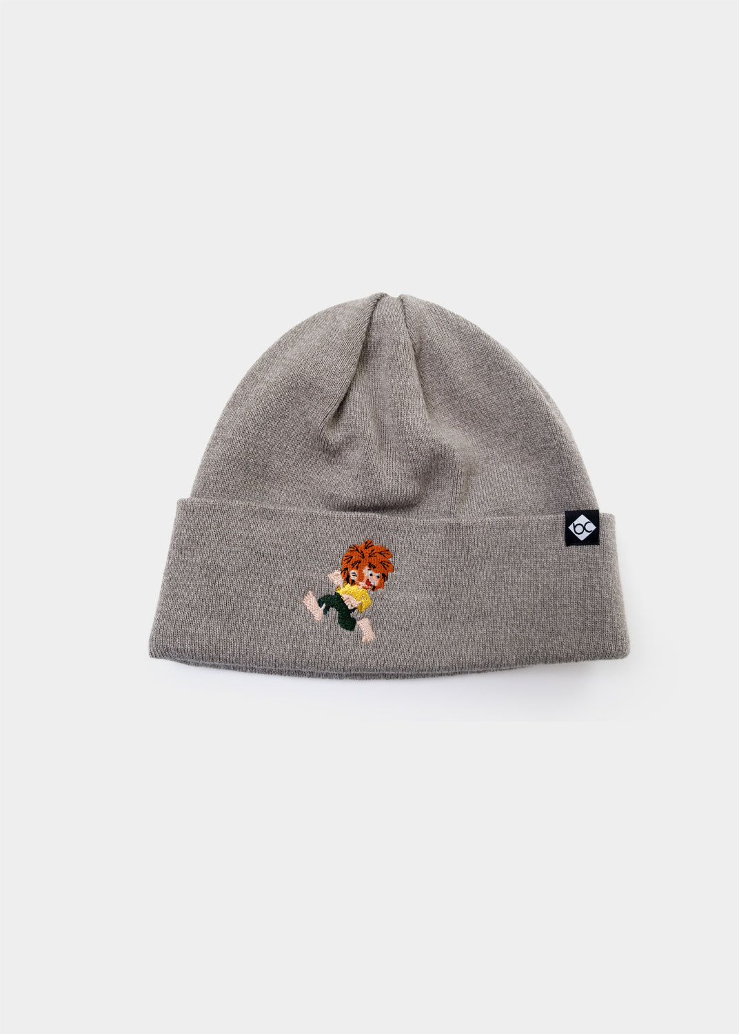 Stick-Haum "Pumuckl läuft" - beigegrau