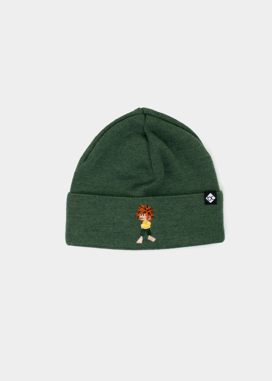 Kinder Stickhaum "Pumuckl Grantig" - moosgrün