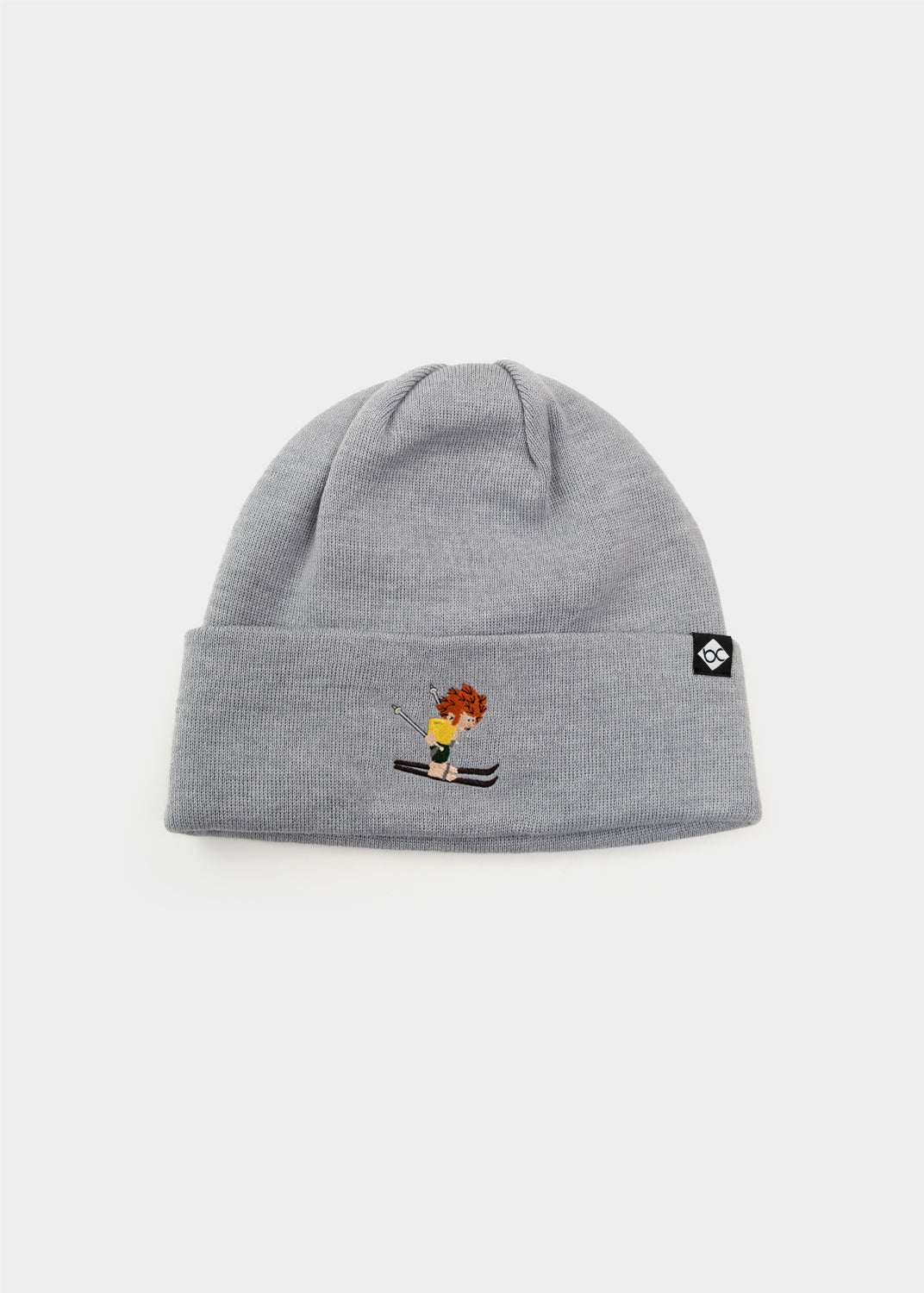 Stick-Haum "Pumuckl Skirennen" - hellgrau