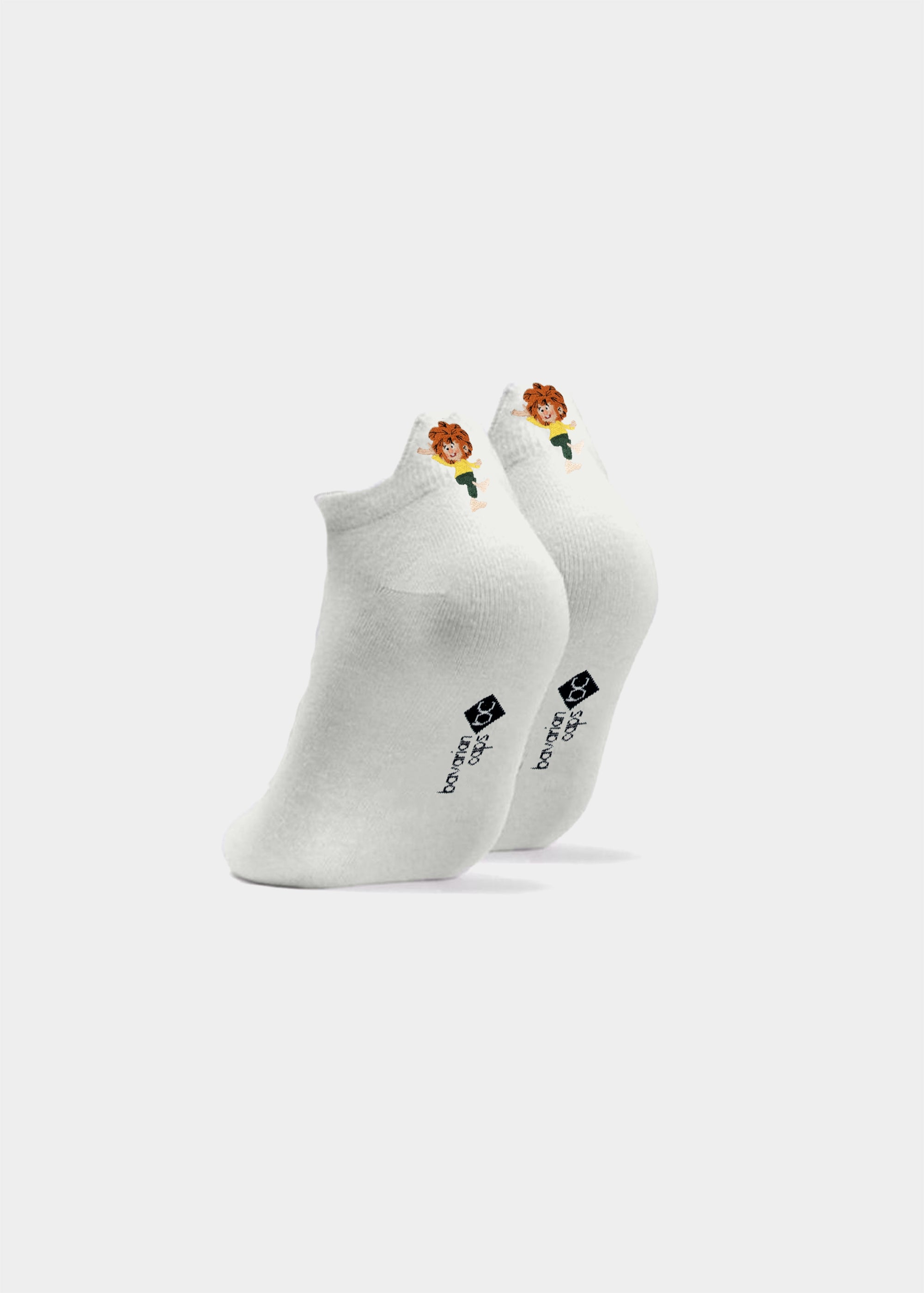 Sportsocken "Pumuckl winkt" - weiß (kurz)
