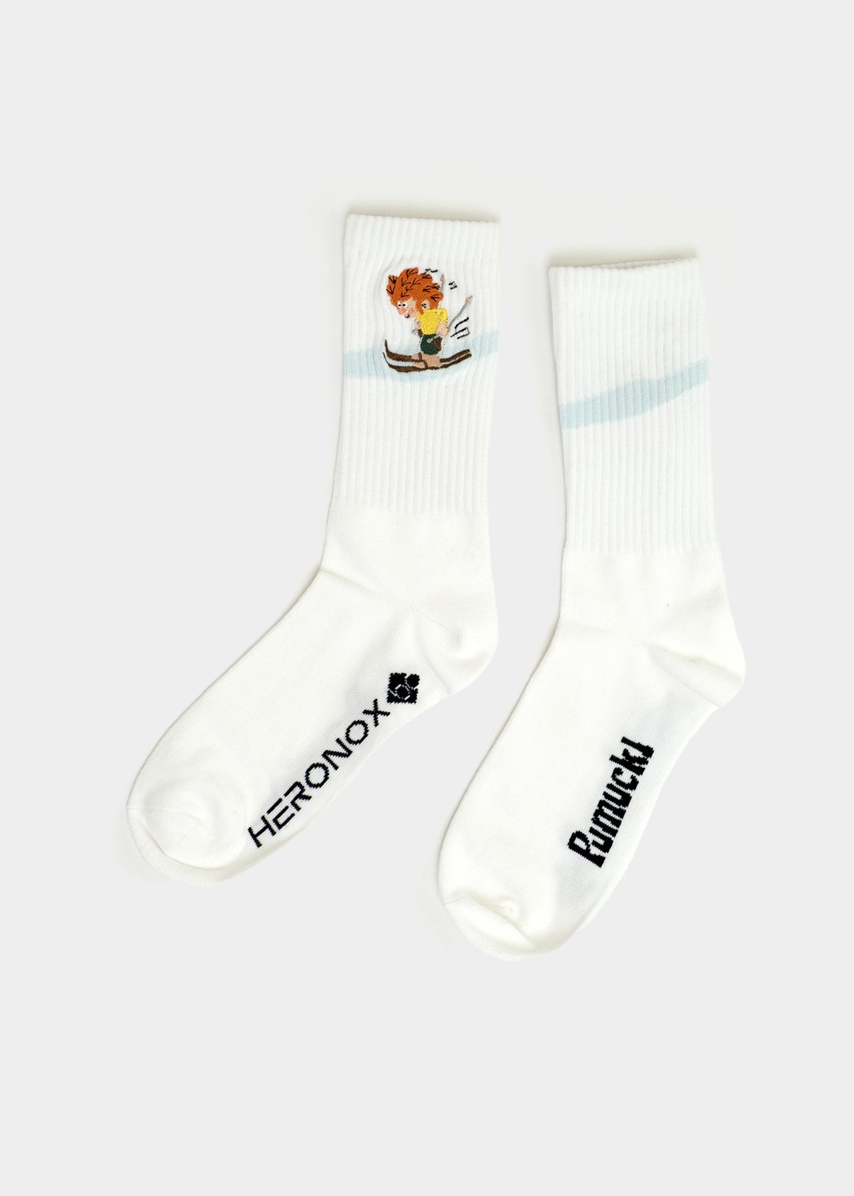 Sportsocken "Pumuckl Skirennen" - weiß