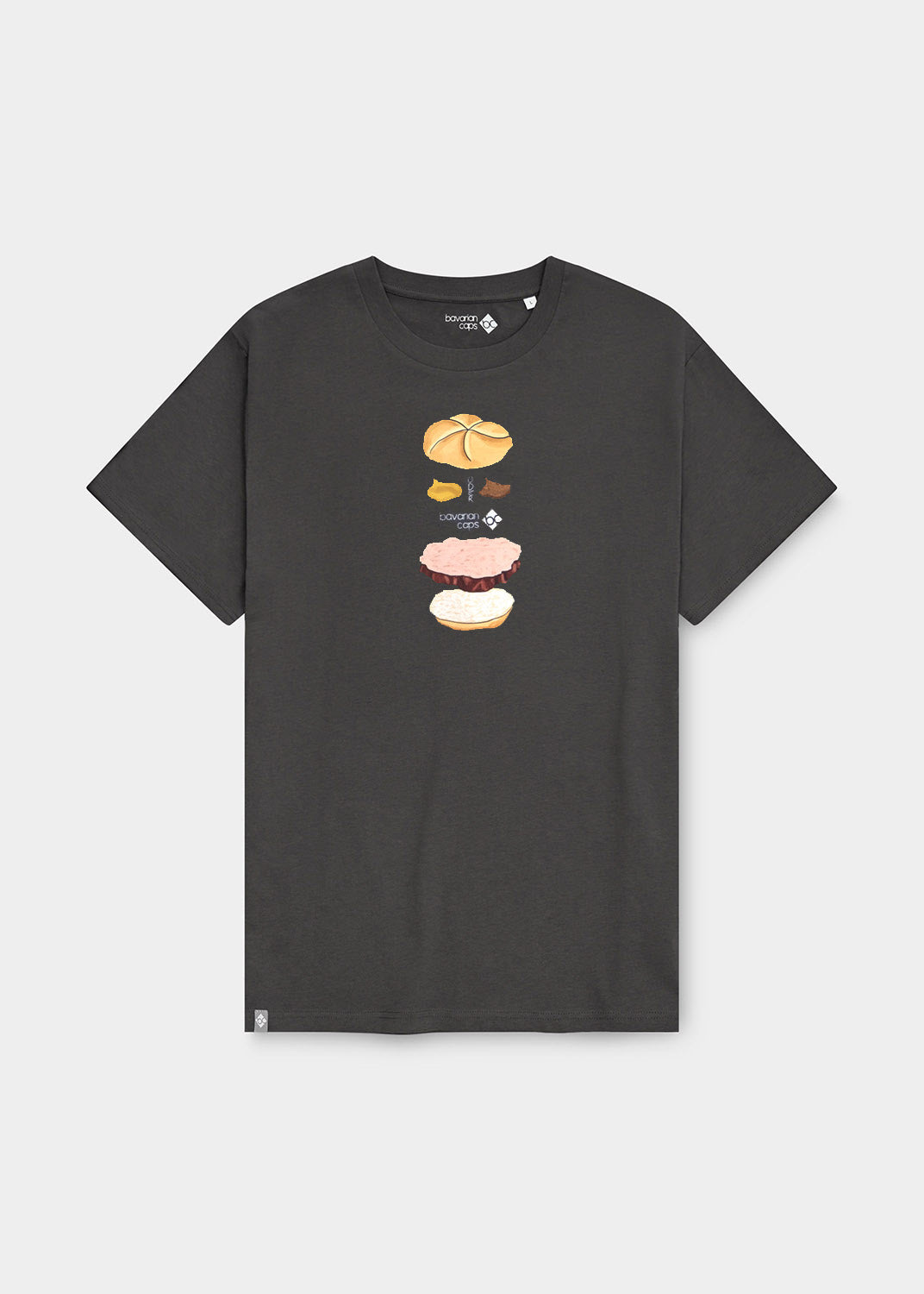 T-Shirt "Bavarian Burger" - anthrazit