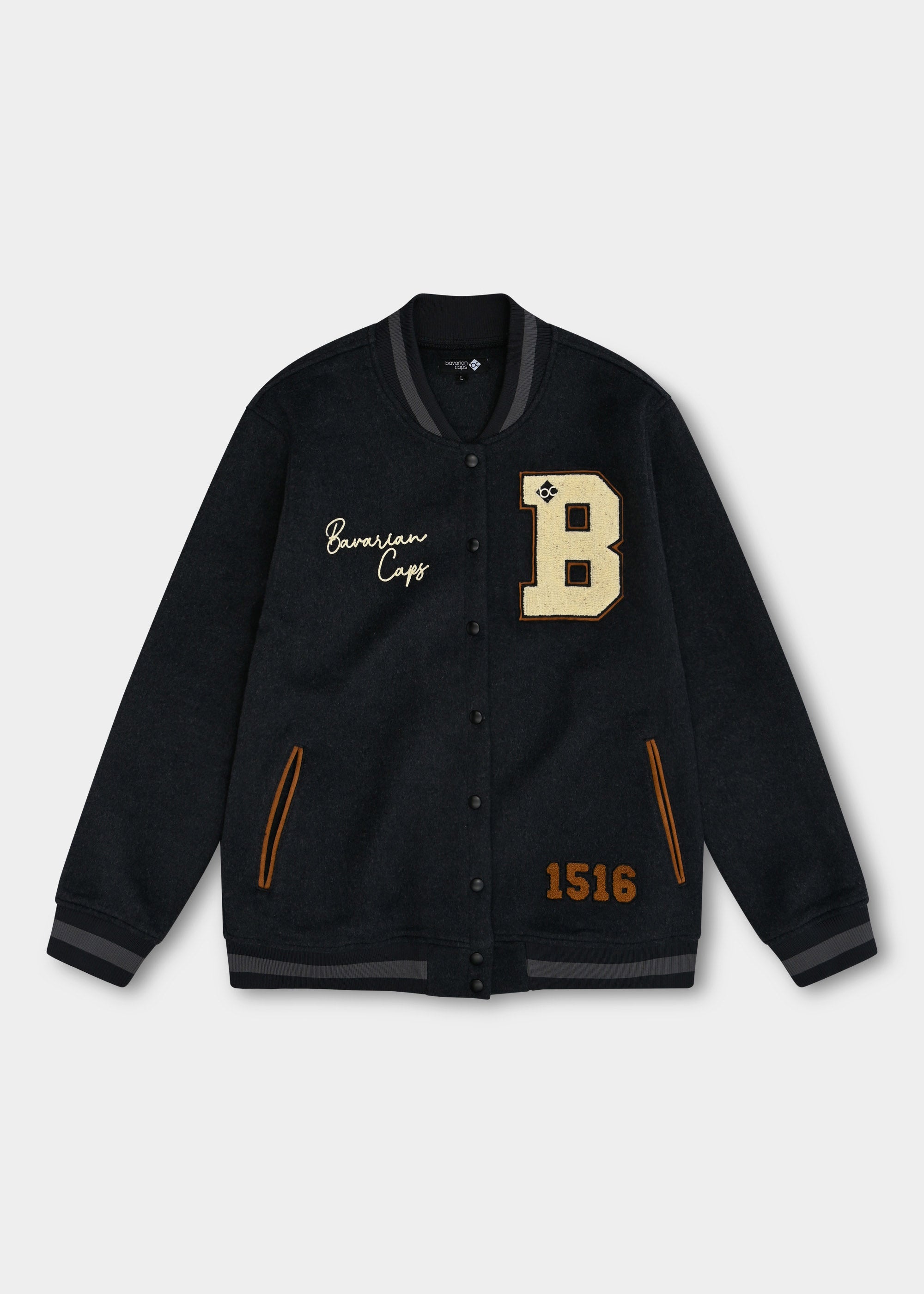 Collegejacke "BC" - dunkelgrau