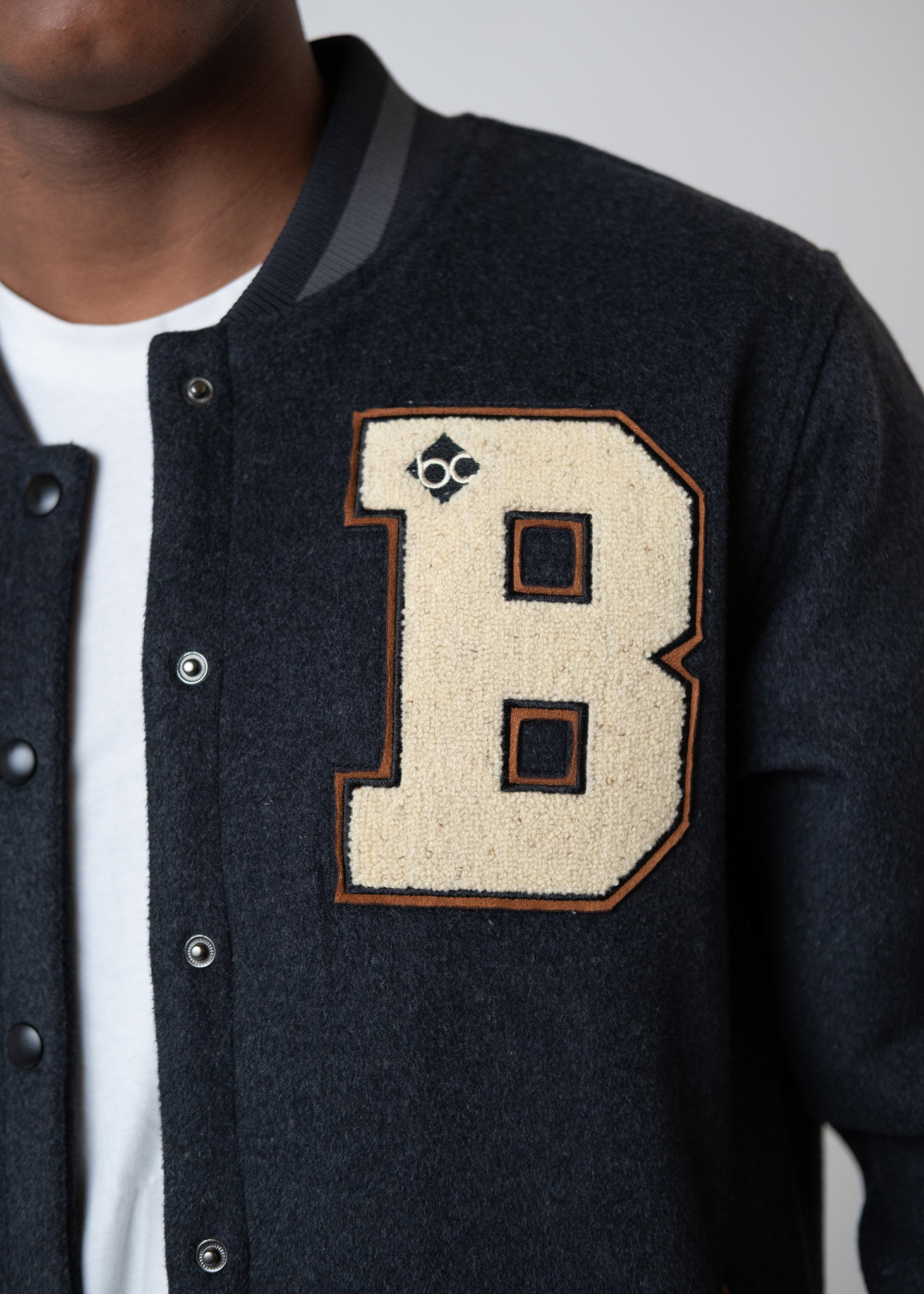 Collegejacke "BC" - dunkelgrau