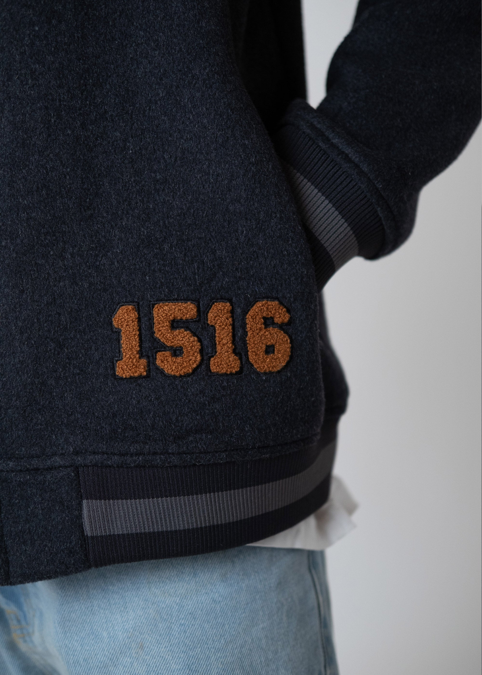 Collegejacke "BC" - dunkelgrau