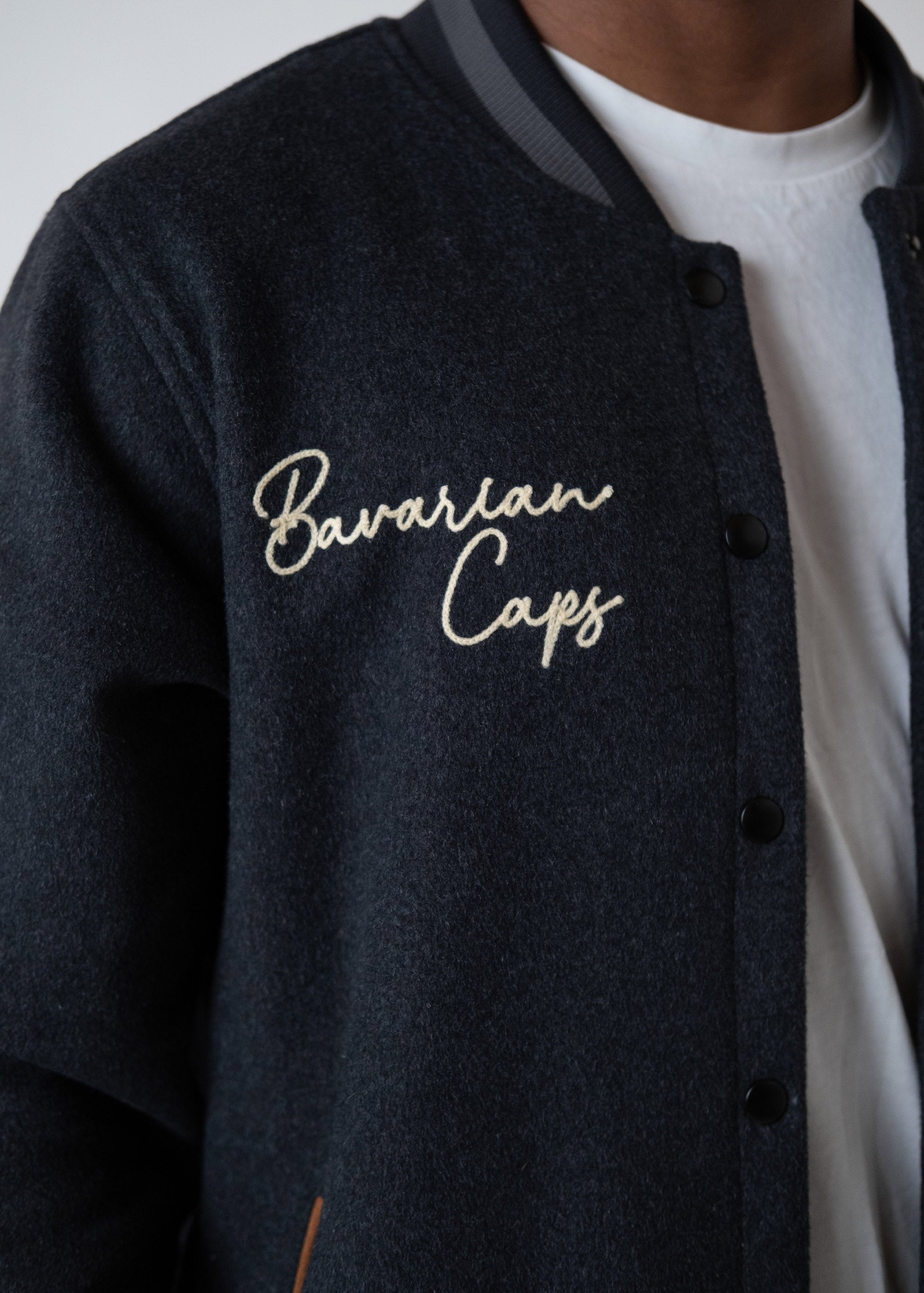 Collegejacke "BC" - dunkelgrau