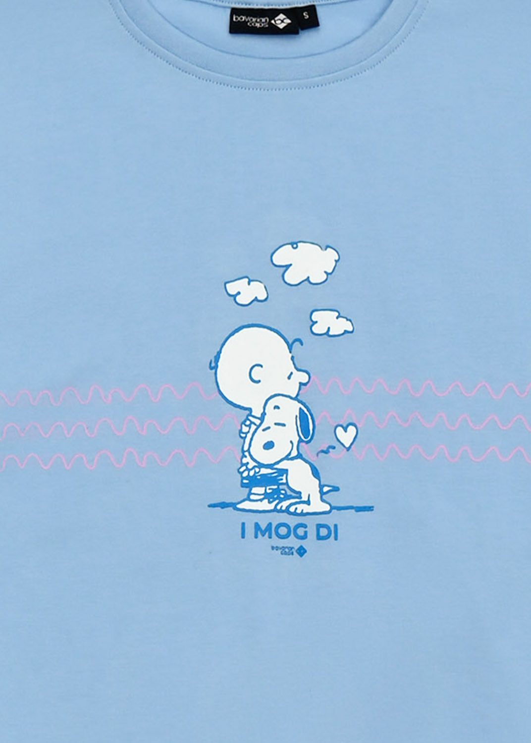 T-Shirt "Peanuts: I mog di" - hellblau