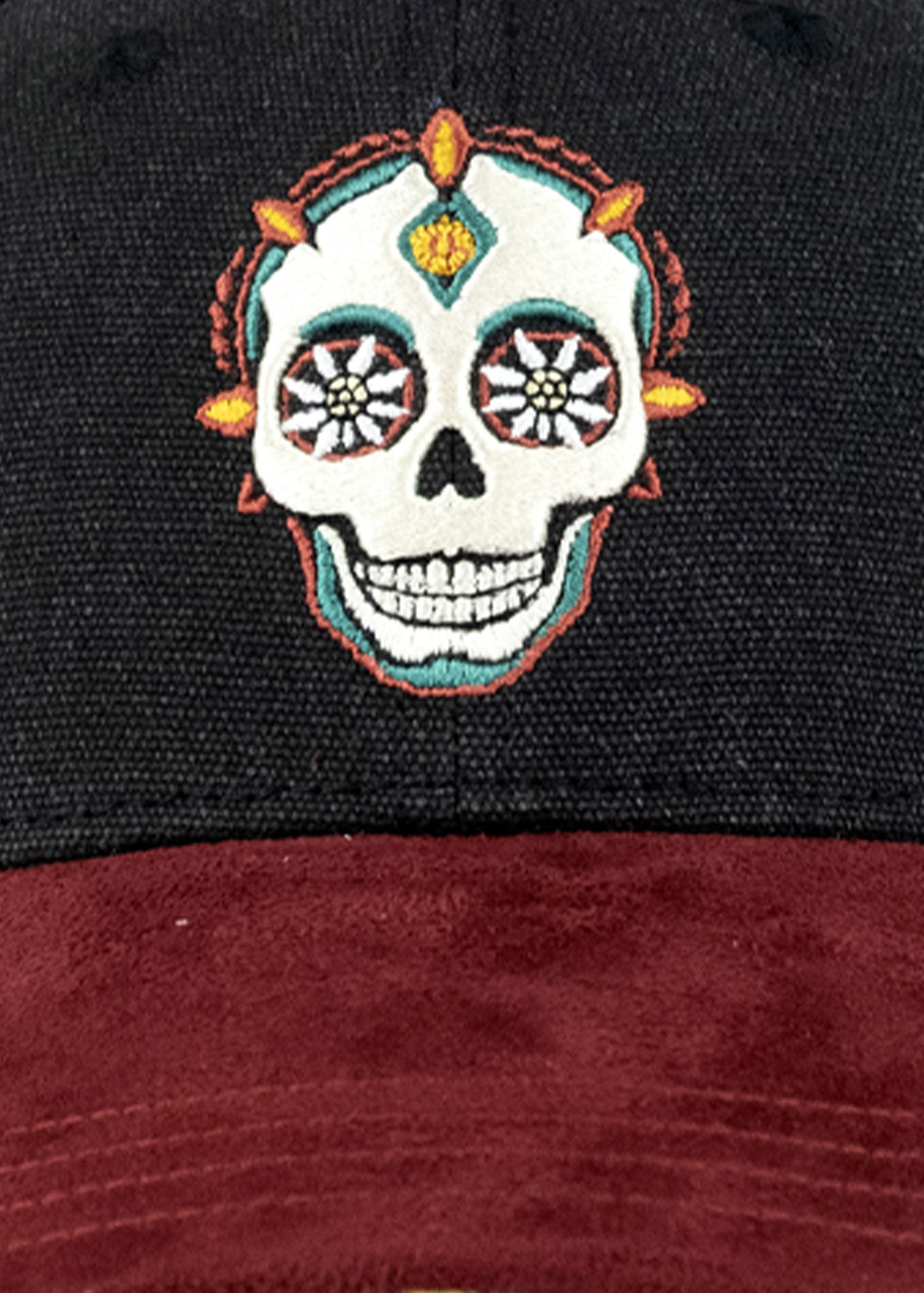 Cap "Dia de muertos" - schwarz (Curved)