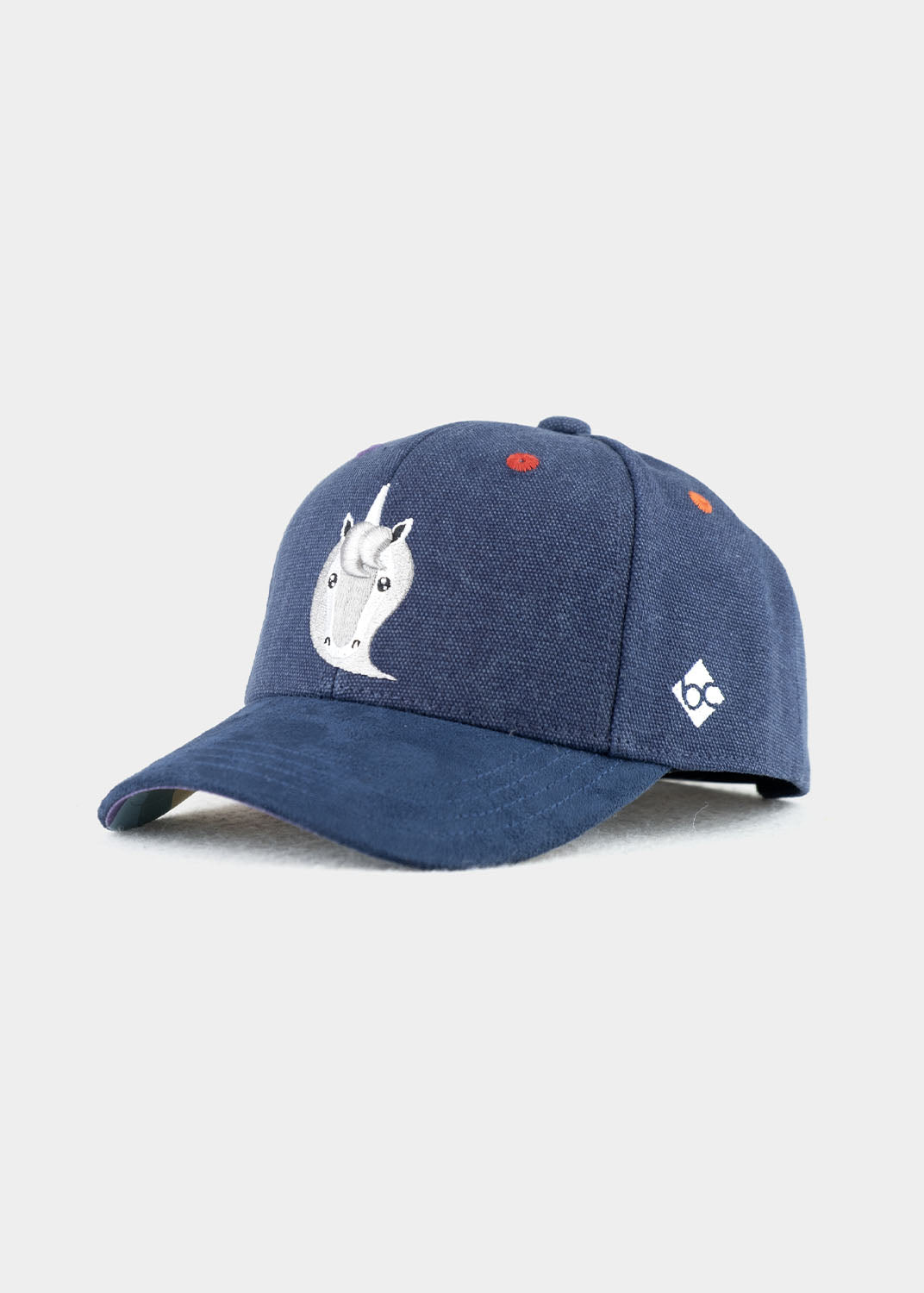 Cap "Einhorn" - dunkelblau (Kindercap Curved)