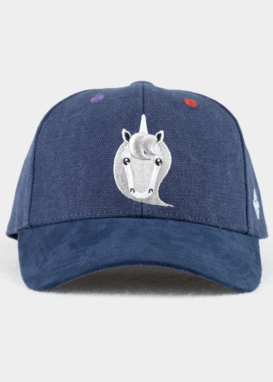 Cap "Einhorn" - dunkelblau (Kindercap Curved)