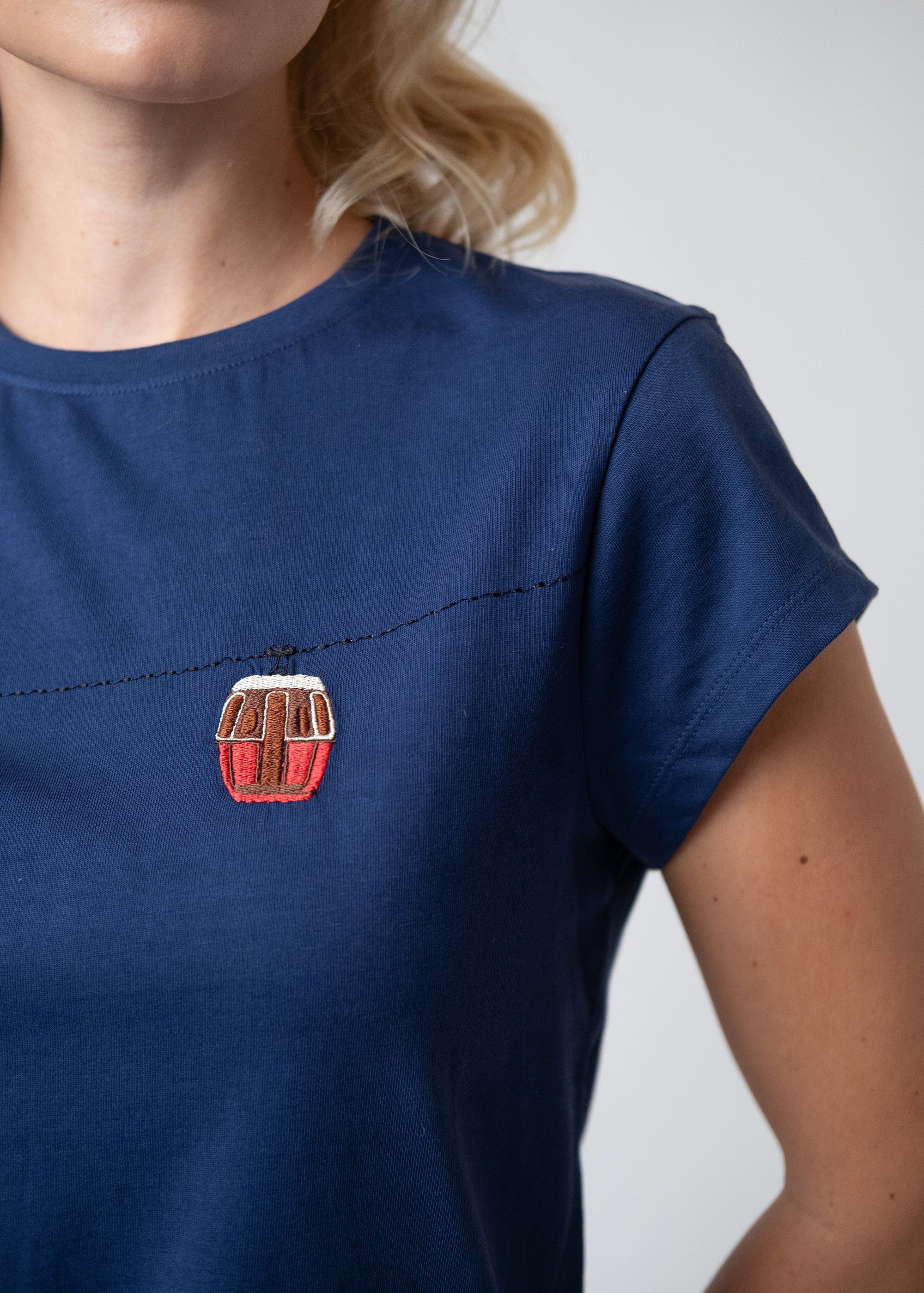 T-Shirt "Gondel" - blau, Damen