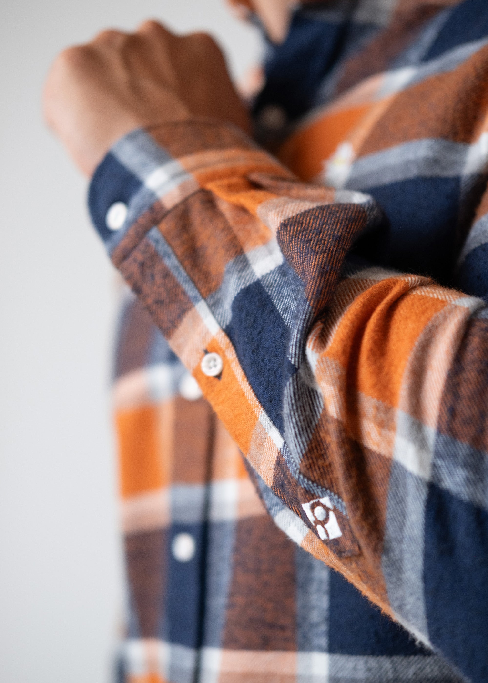 Flanell-Hemd "Edelweiß" - orange