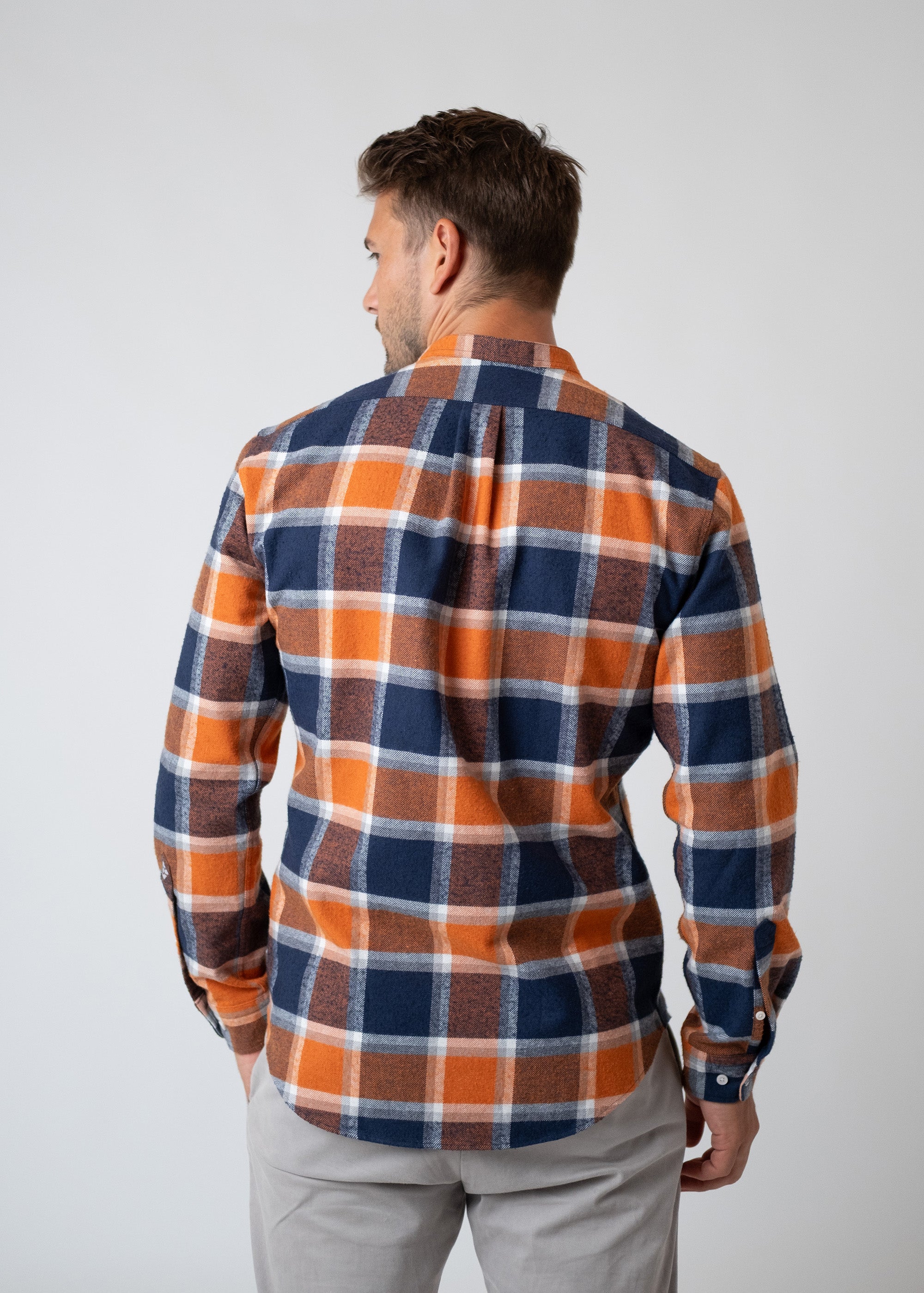 Flanell-Hemd "Edelweiß" - orange