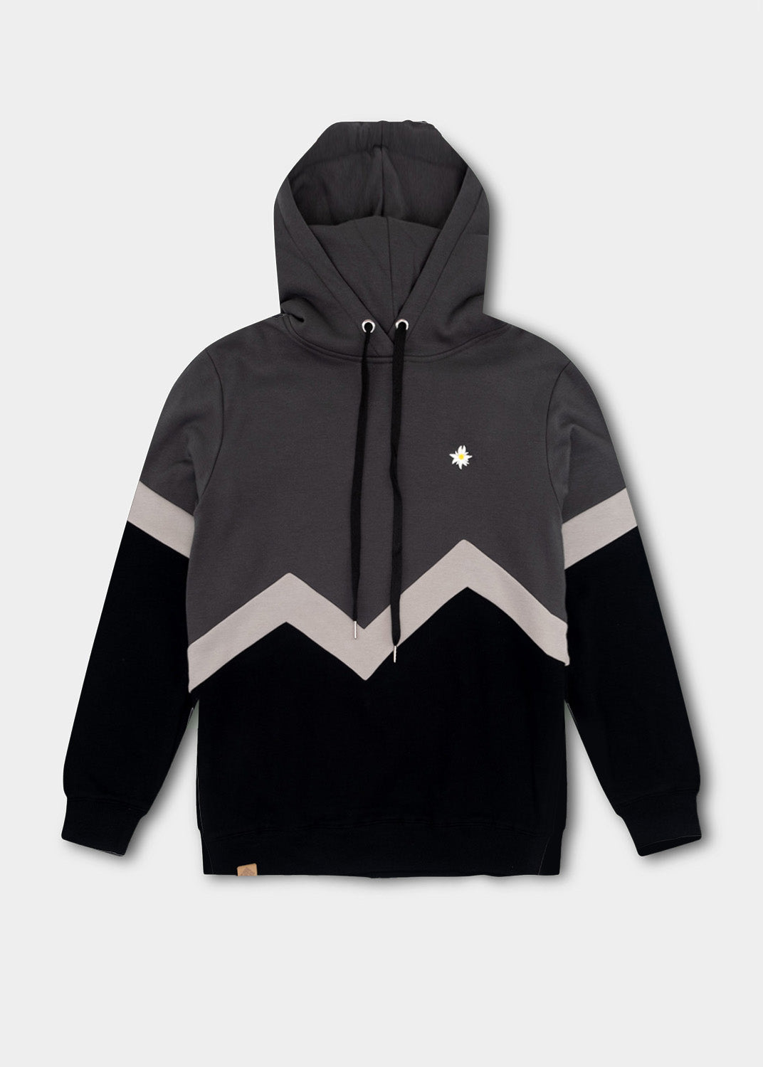 Hoodie "Edelweiß: Bergzauber" - dunkelgrau