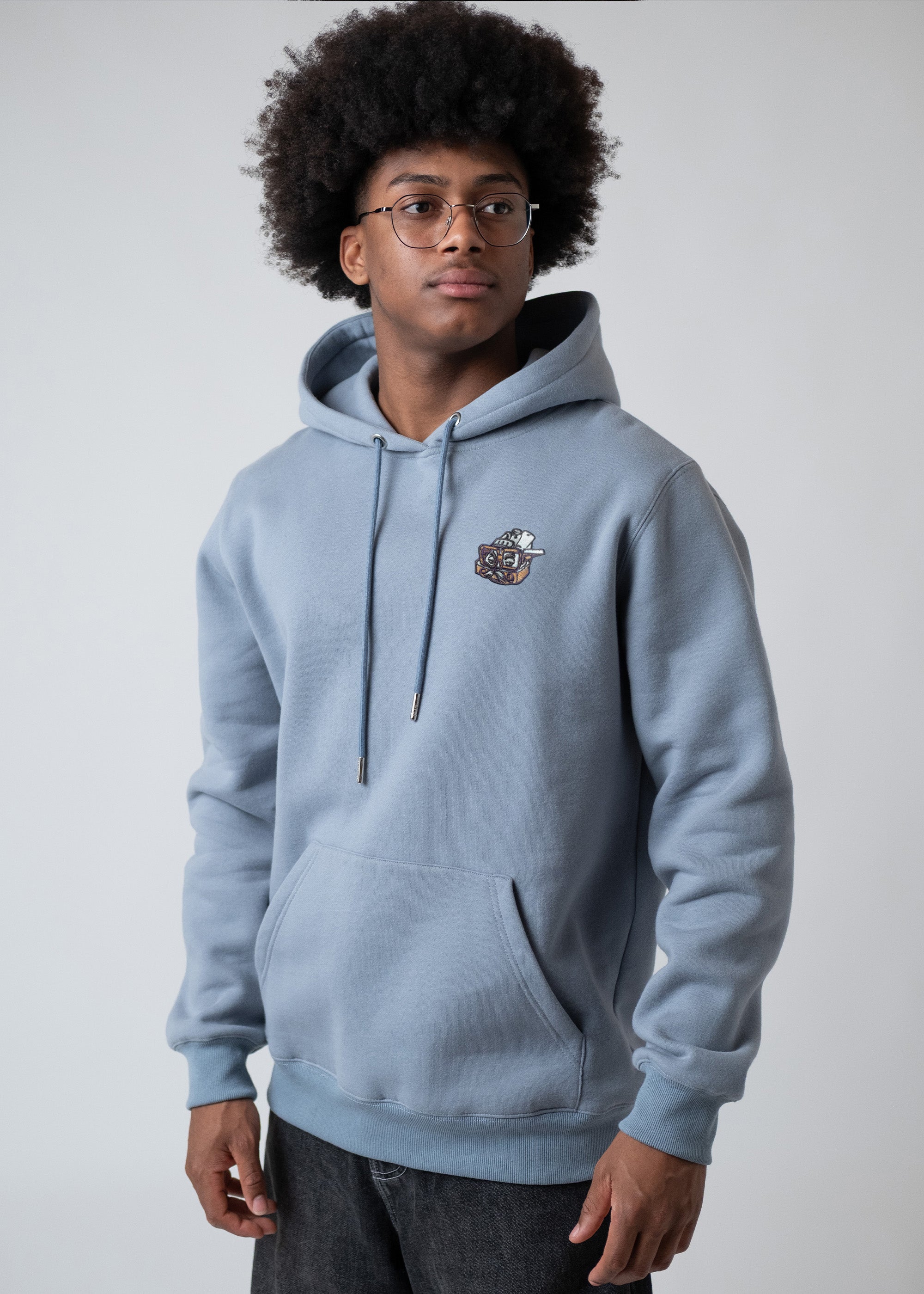Hoodie "Bavarian Trinity" - blaugrau