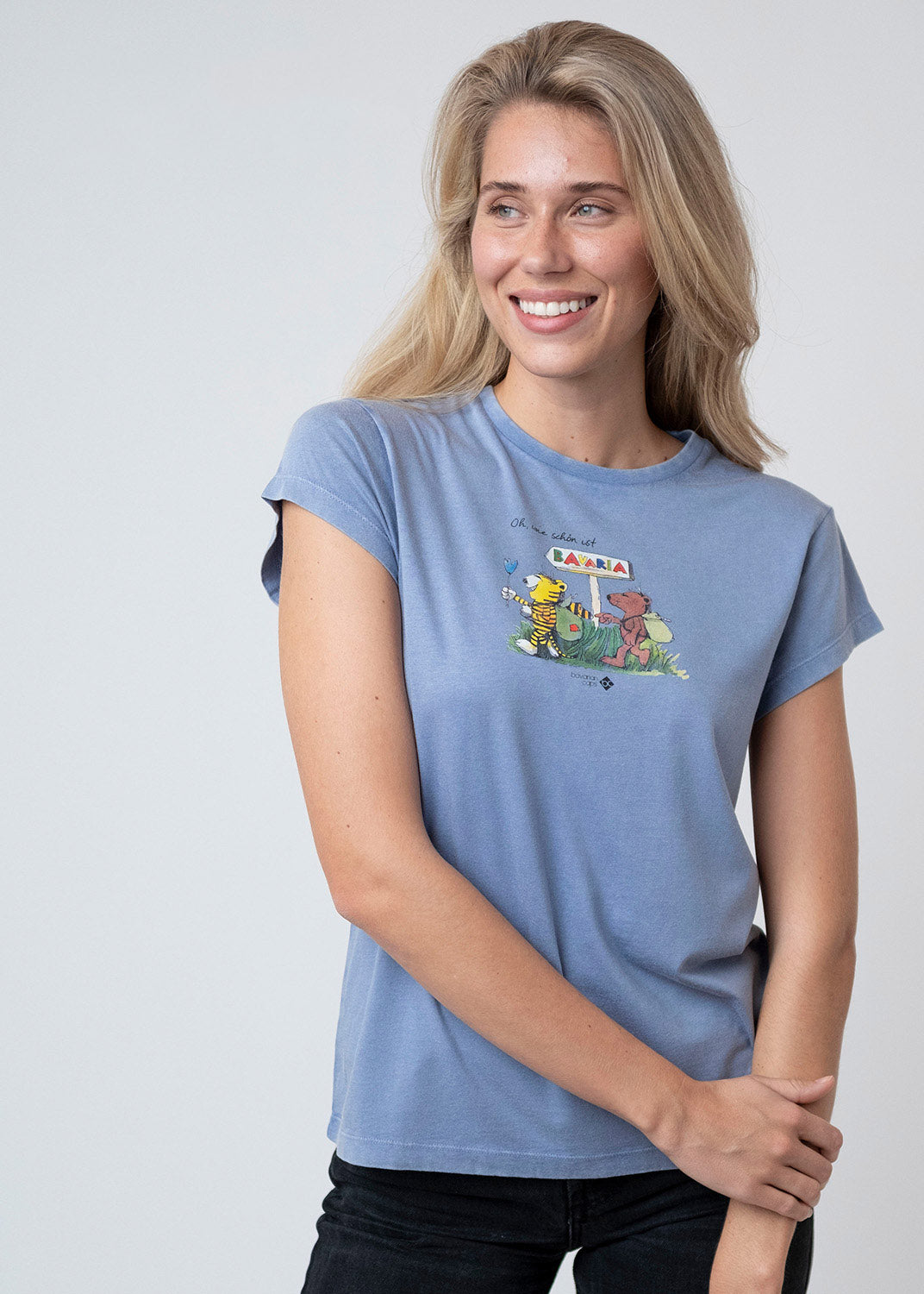 T-Shirt "Oh wie schön ist Bavaria" - hellblau (Damen)