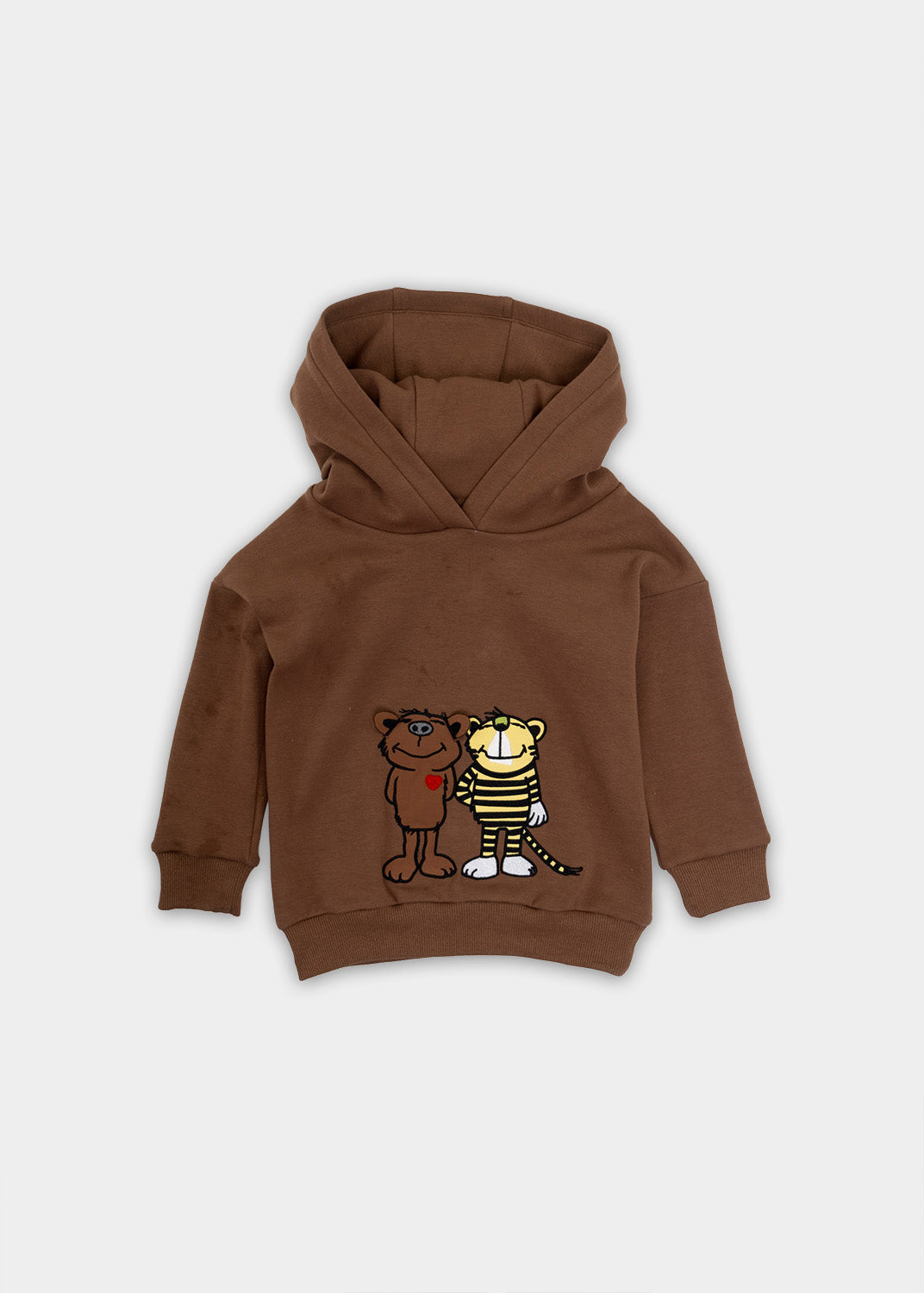 Hoodie "Tiger&Bär" - braun (Kinder)