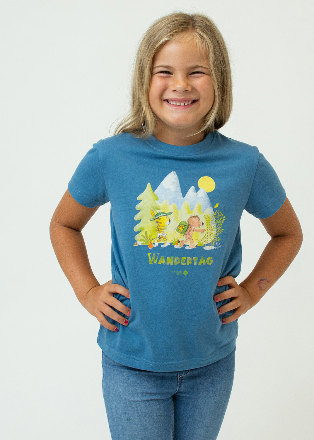 T-Shirt "Wandertag" - dunkelblau (Kinder)