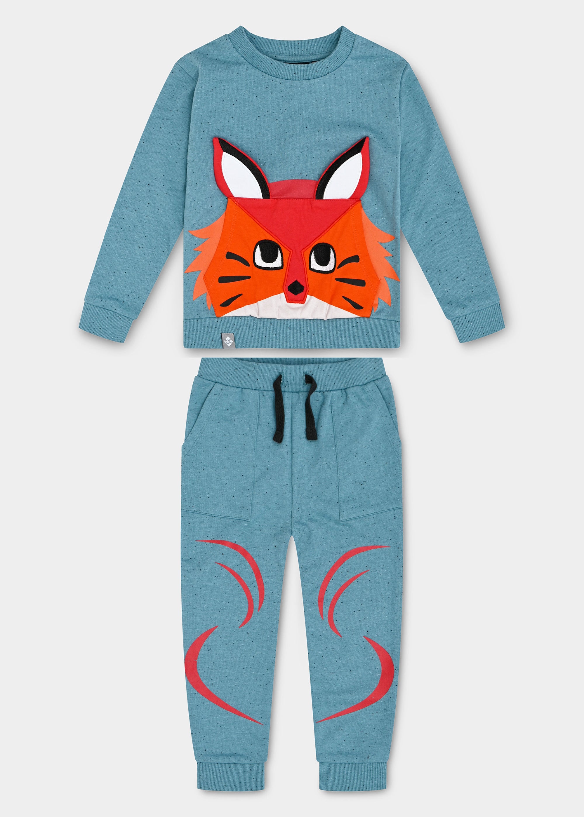 Jogging-Set "Waldfuchs" - blaugrau (Kinder)