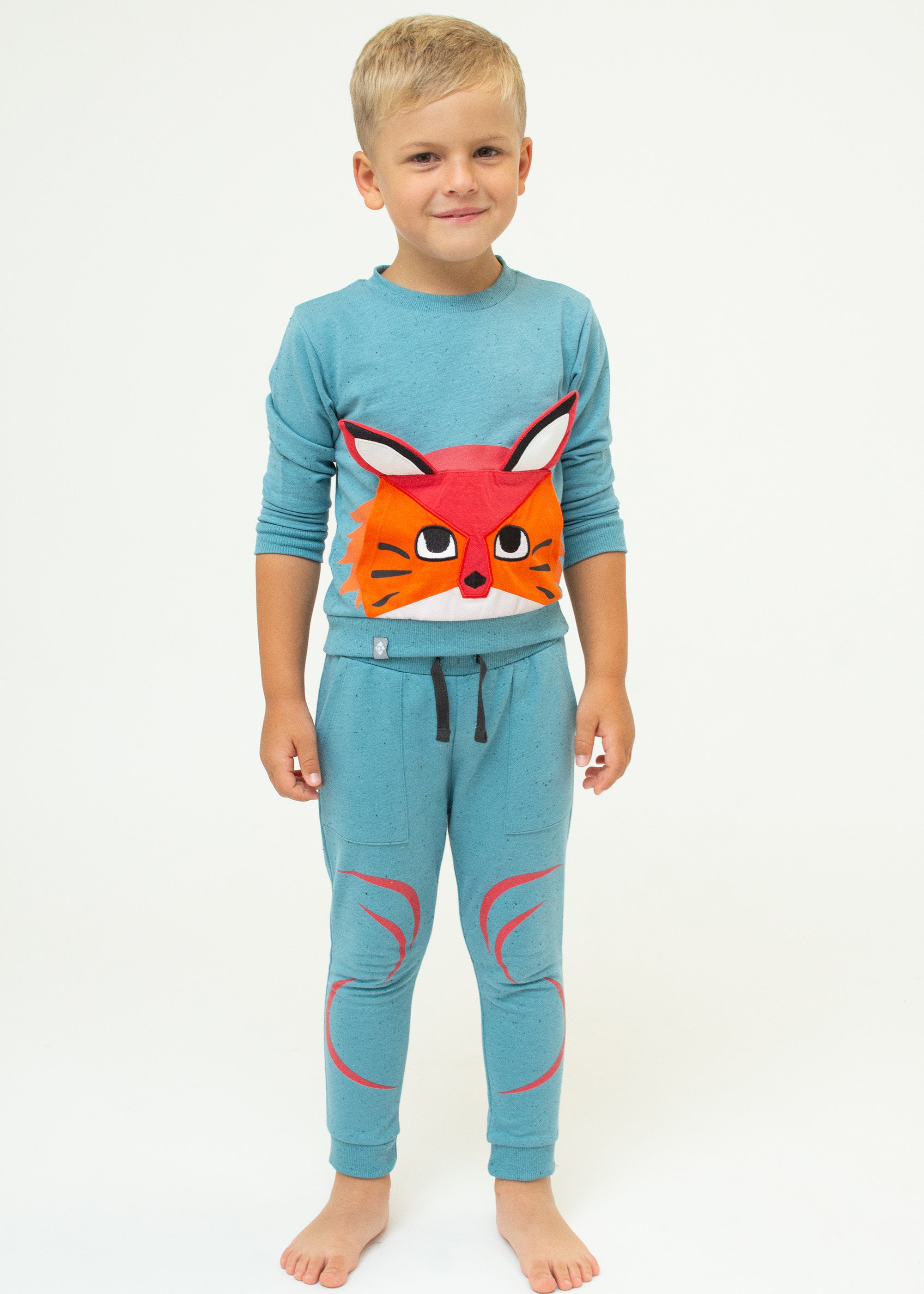 Jogging-Set "Waldfuchs" - blaugrau (Kinder)
