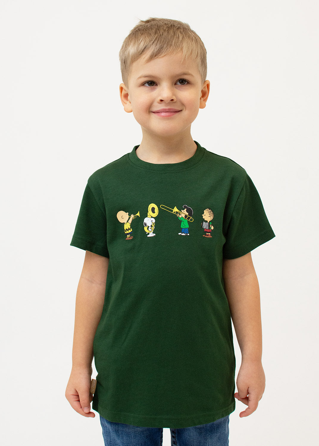 T-Shirt "Peanuts: Blaskapelle" - dunkelgrün