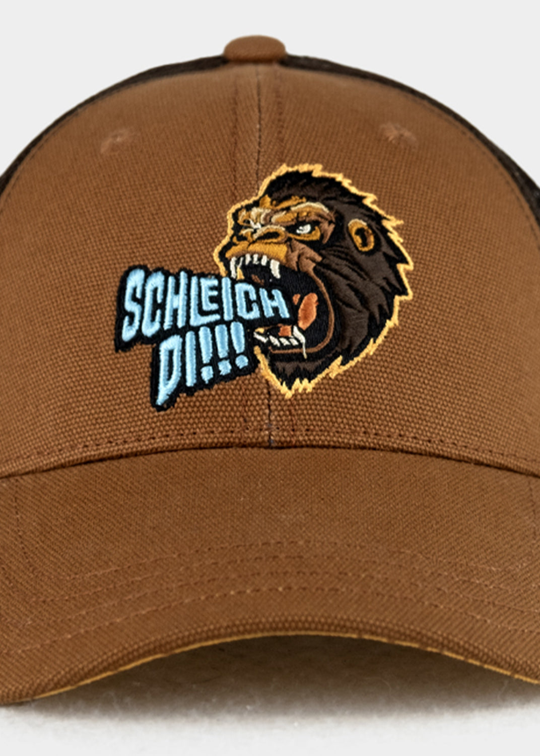 Cap "King Kong: Schleich di" - braun (Curved)