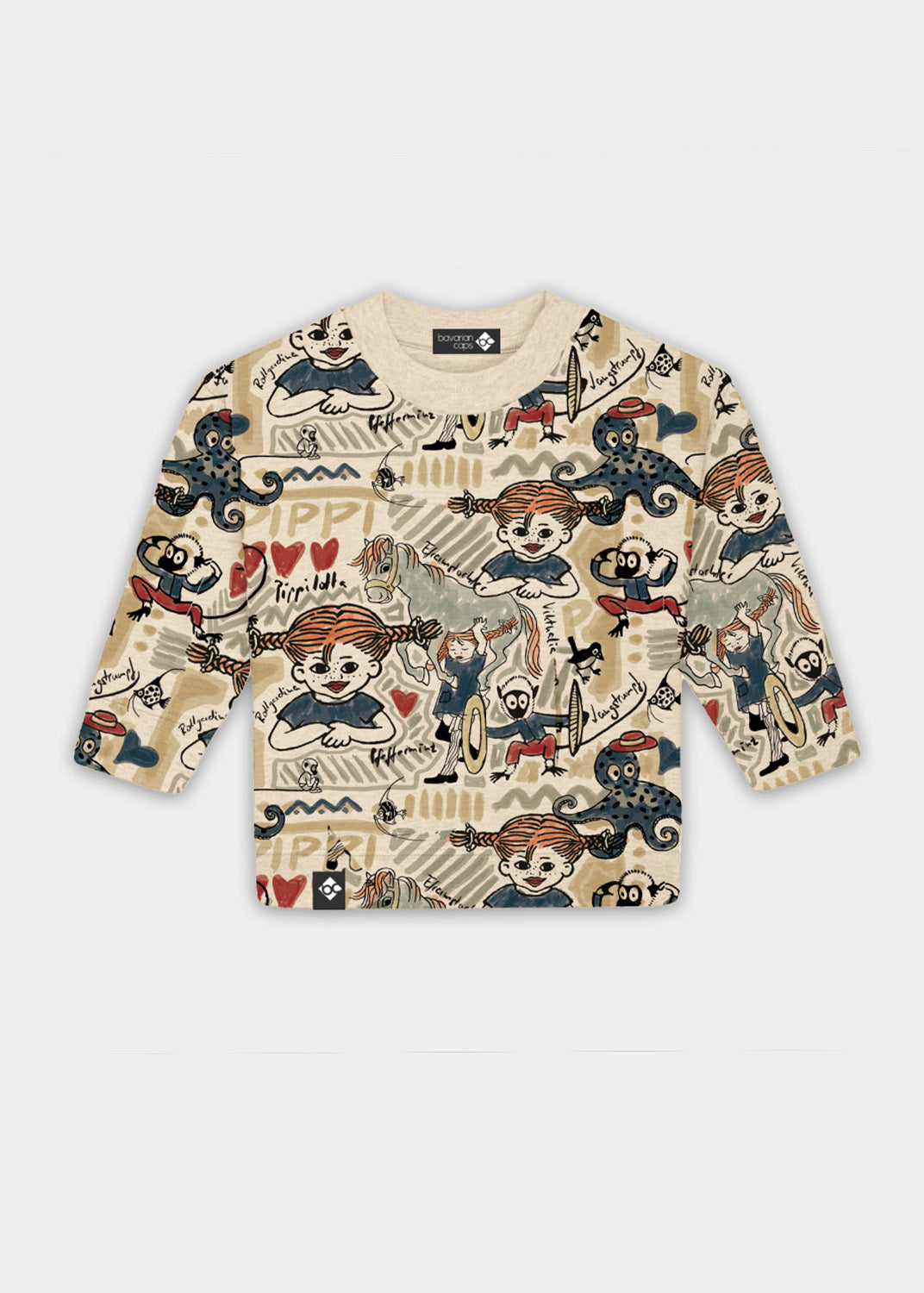 Sweater "Pippi Langstrumpf" - beige, Kinder
